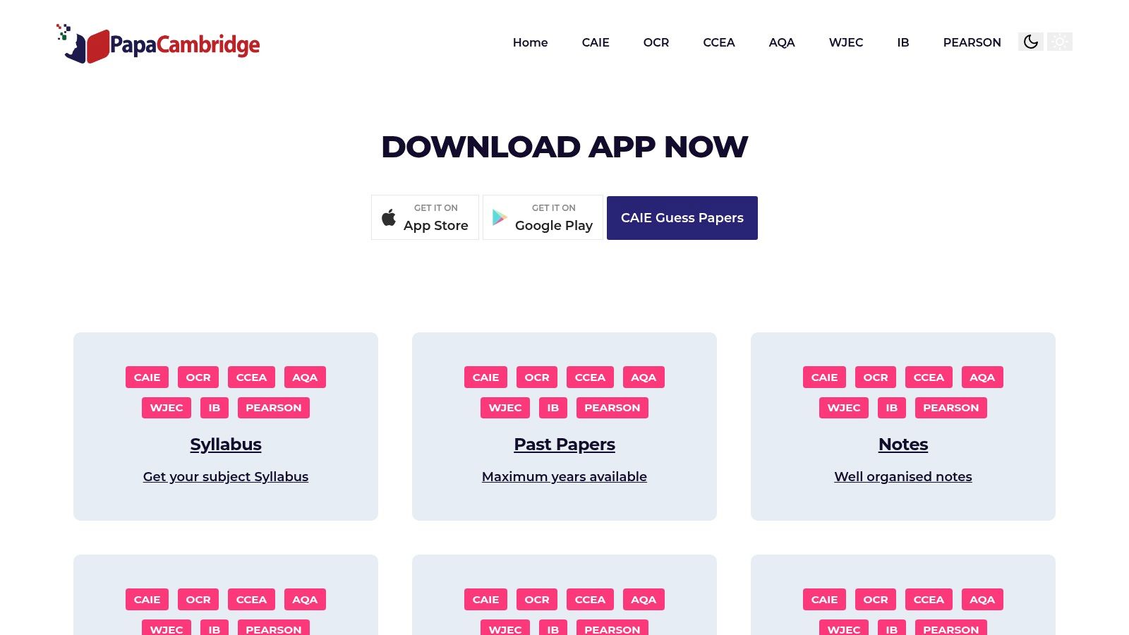 PapaCambridge – CCEA Past Papers Library