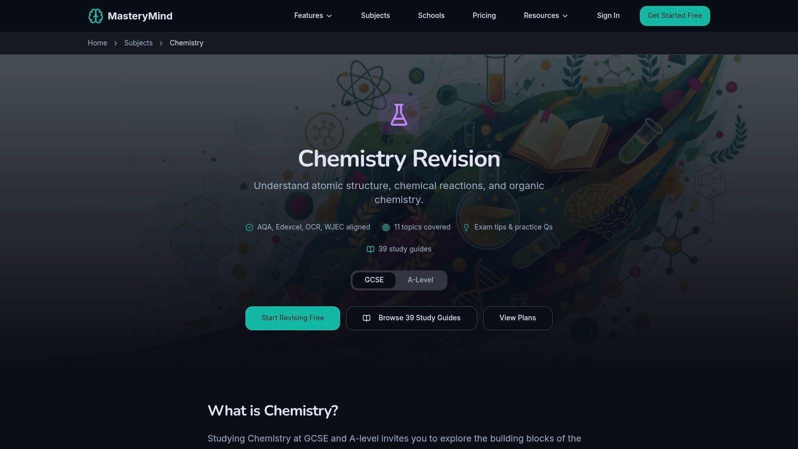 Chemistry Revision – GCSE & A-Level | MasteryMind