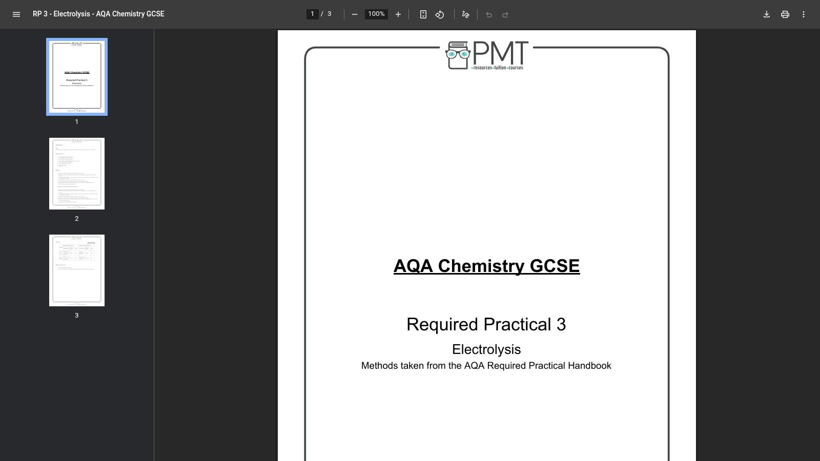 Physics & Maths Tutor – AQA GCSE Chemistry required practicals notes
