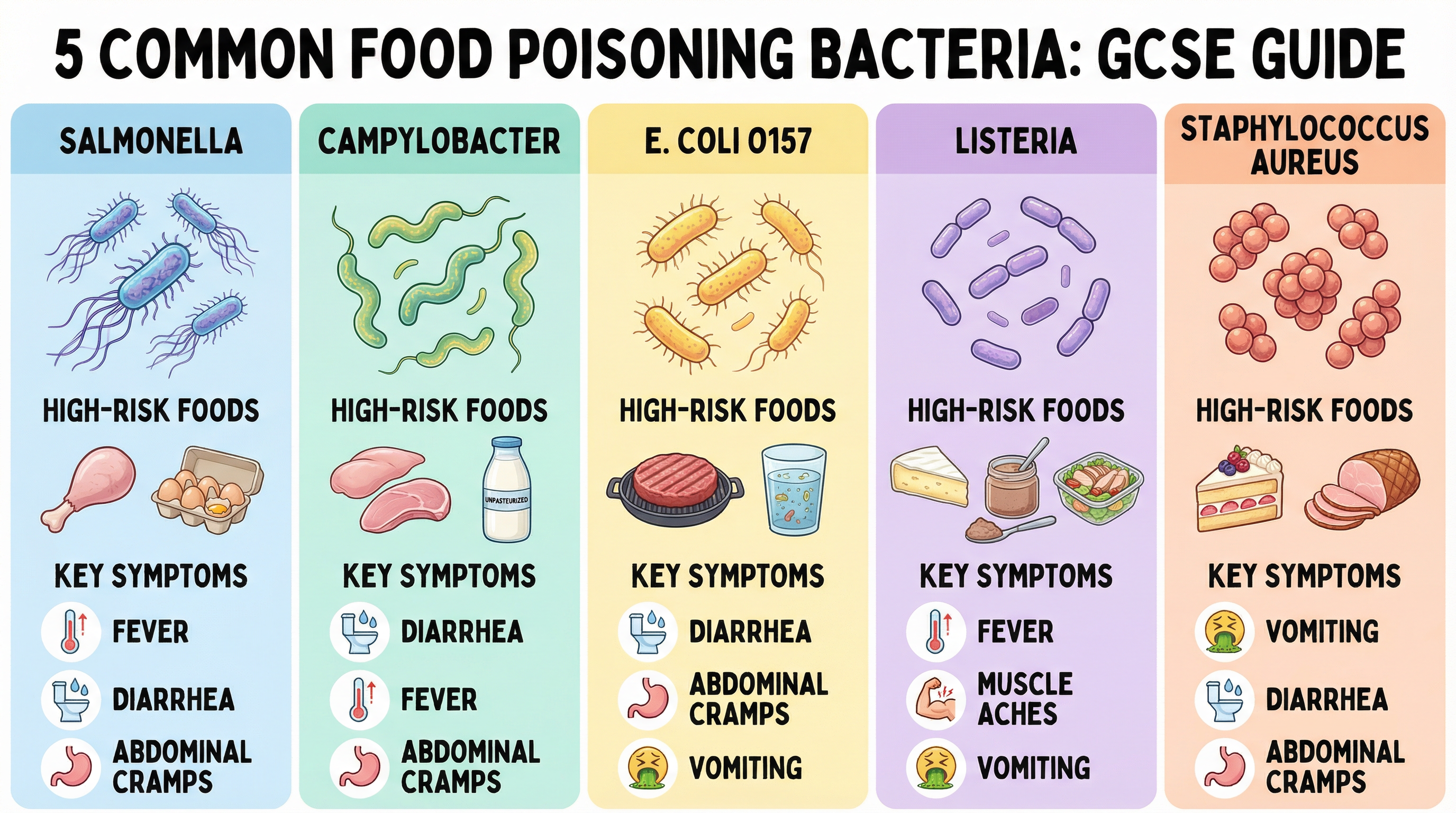 The five pathogenic bacteria you need to know for your exam.