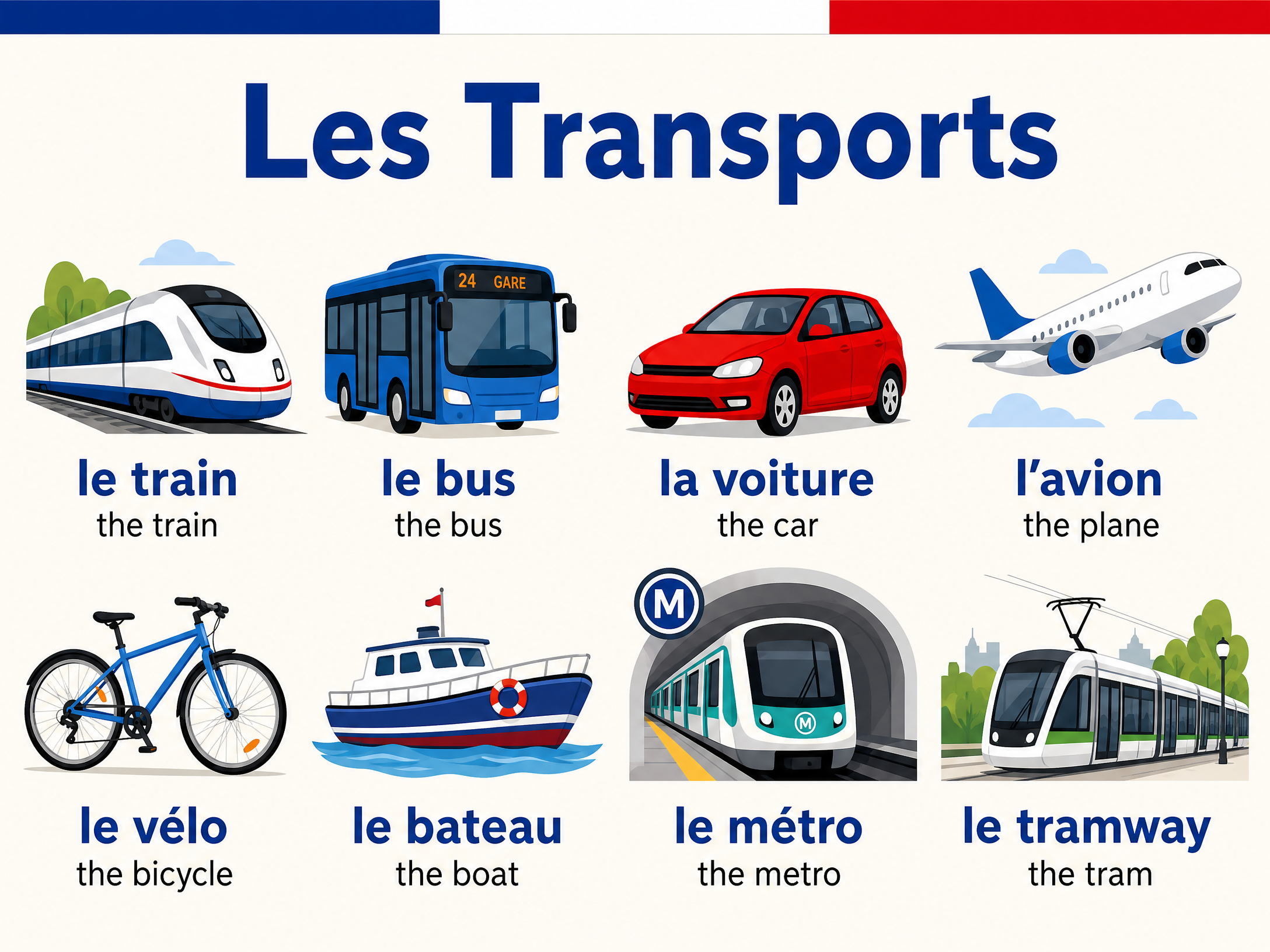 Les Transports (Transport Vocabulary)