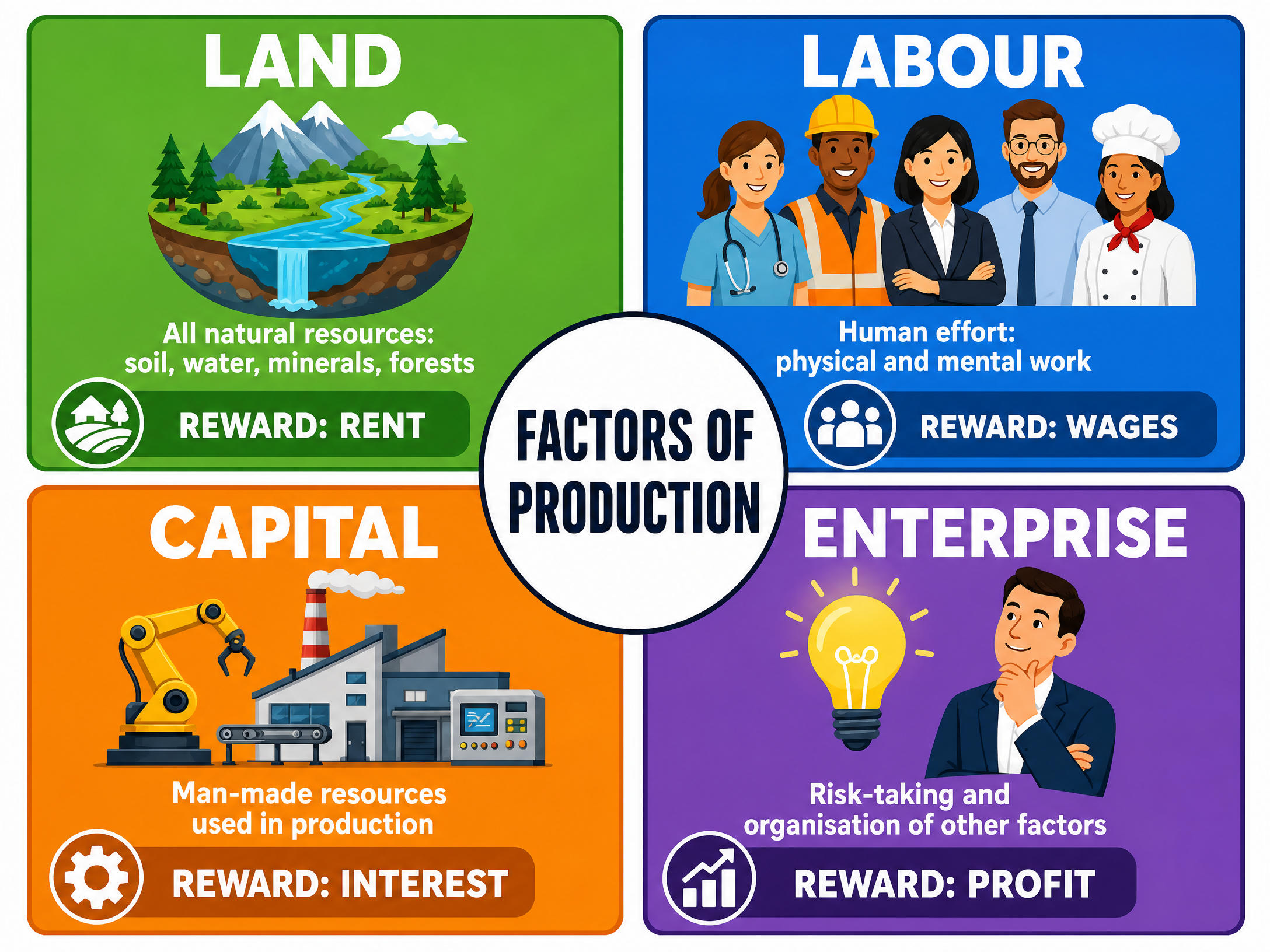 The Four Factors of Production