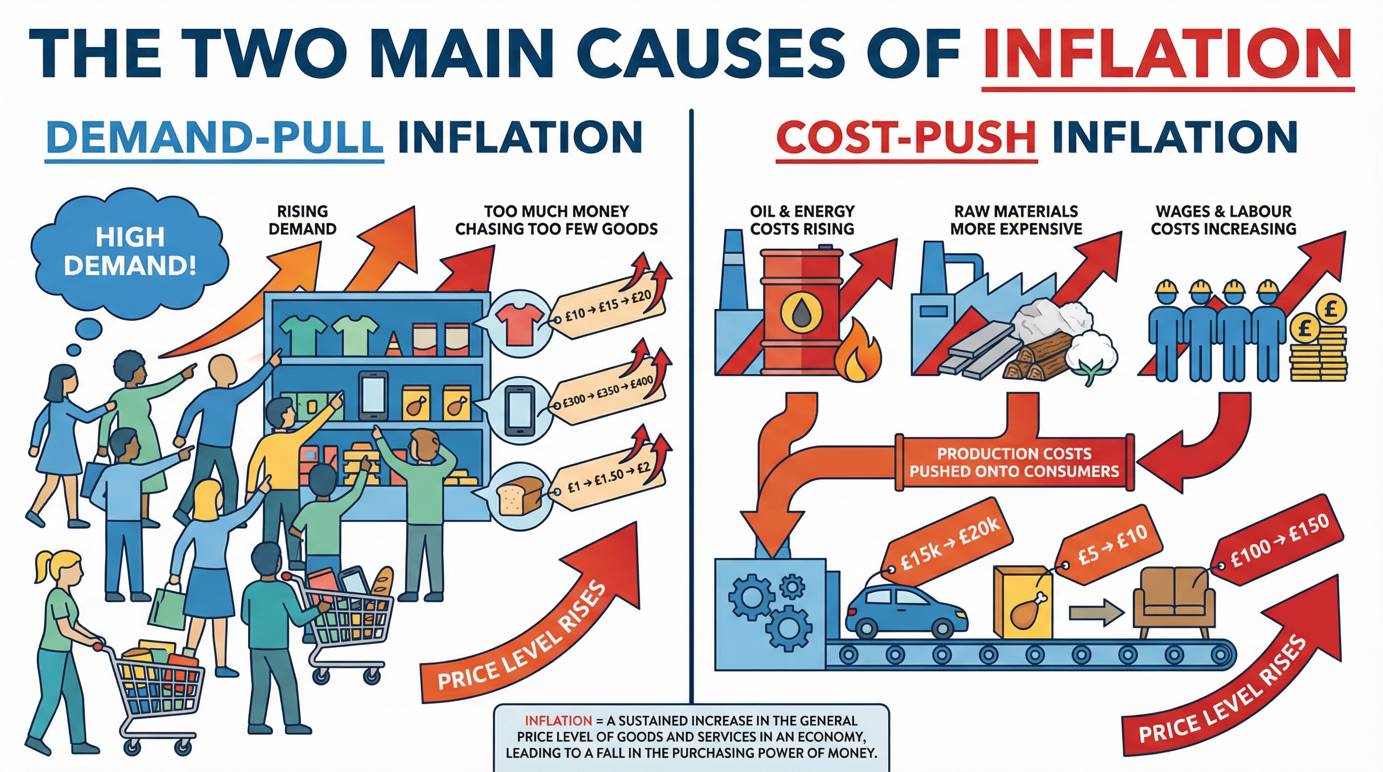 The two main causes of inflation