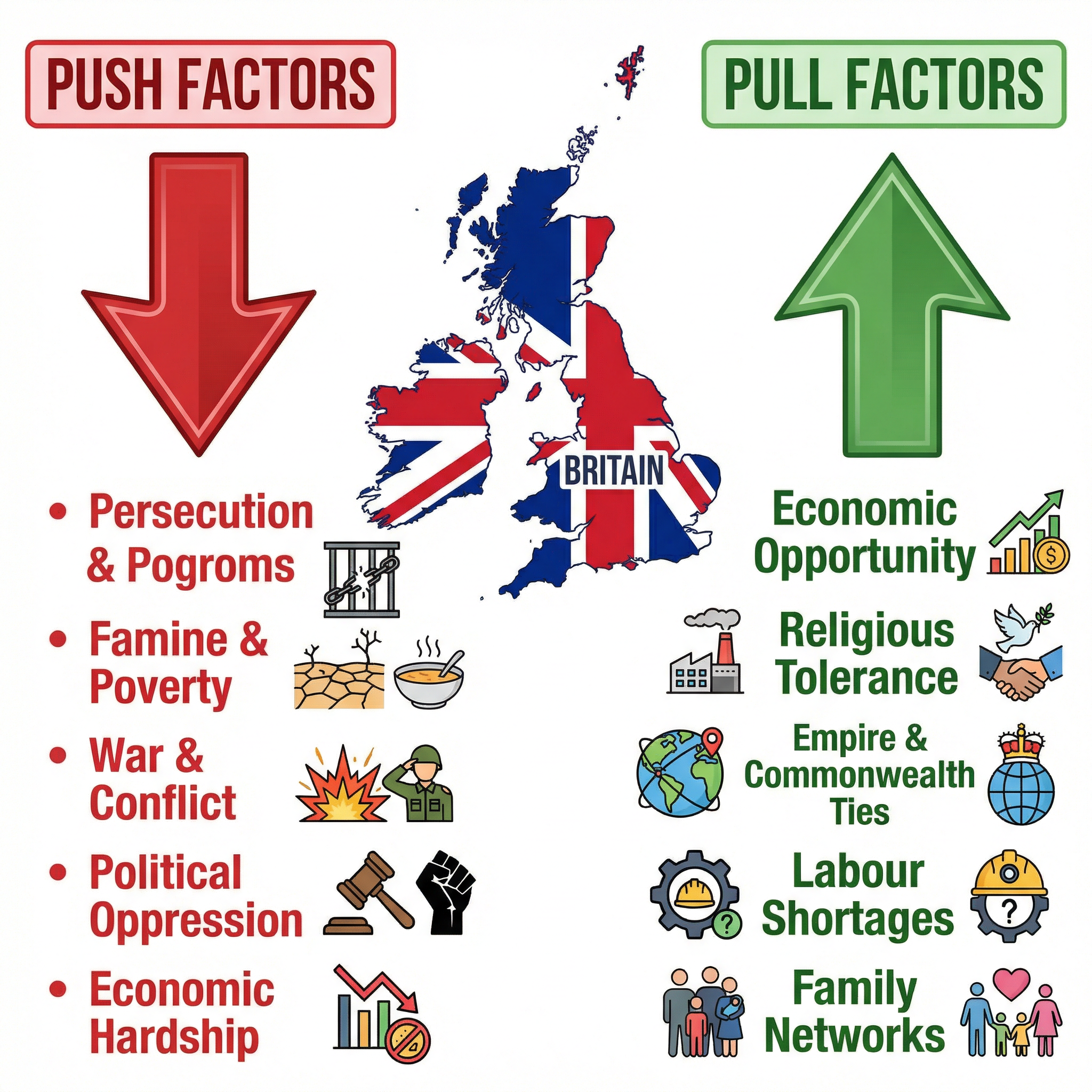 Push and Pull Factors of Migration