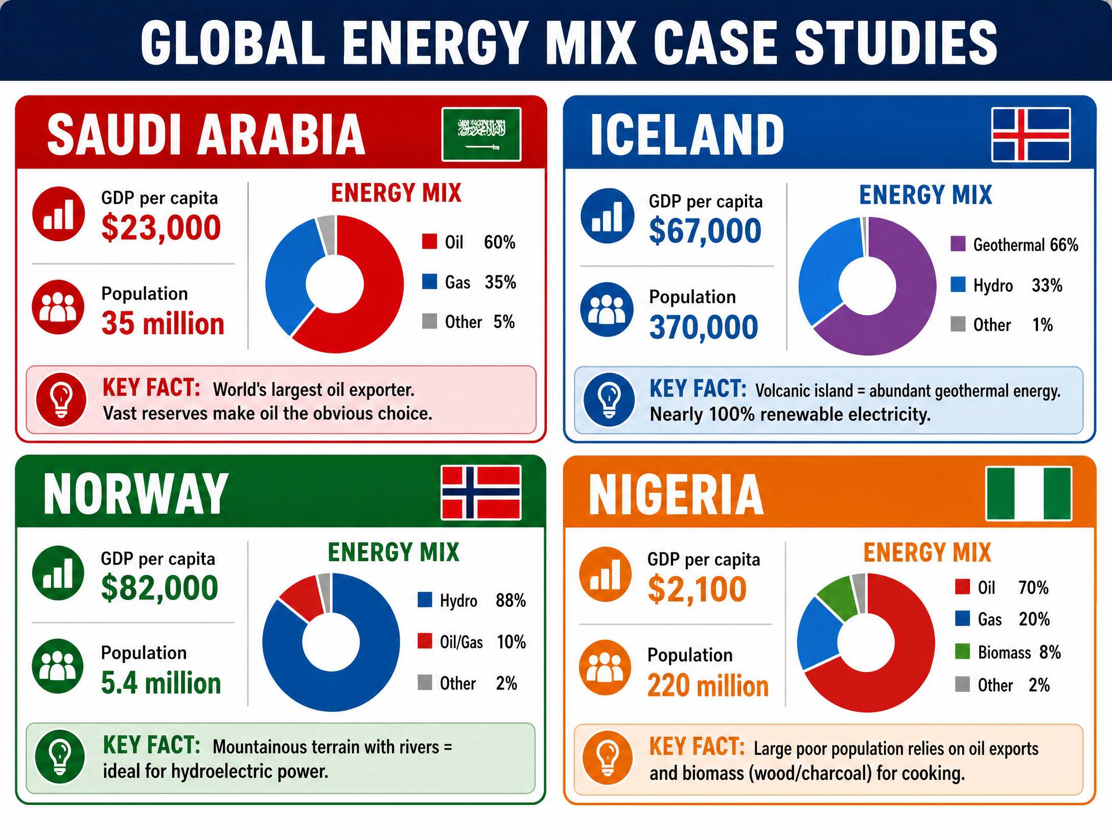 Global Energy Mix Case Studies