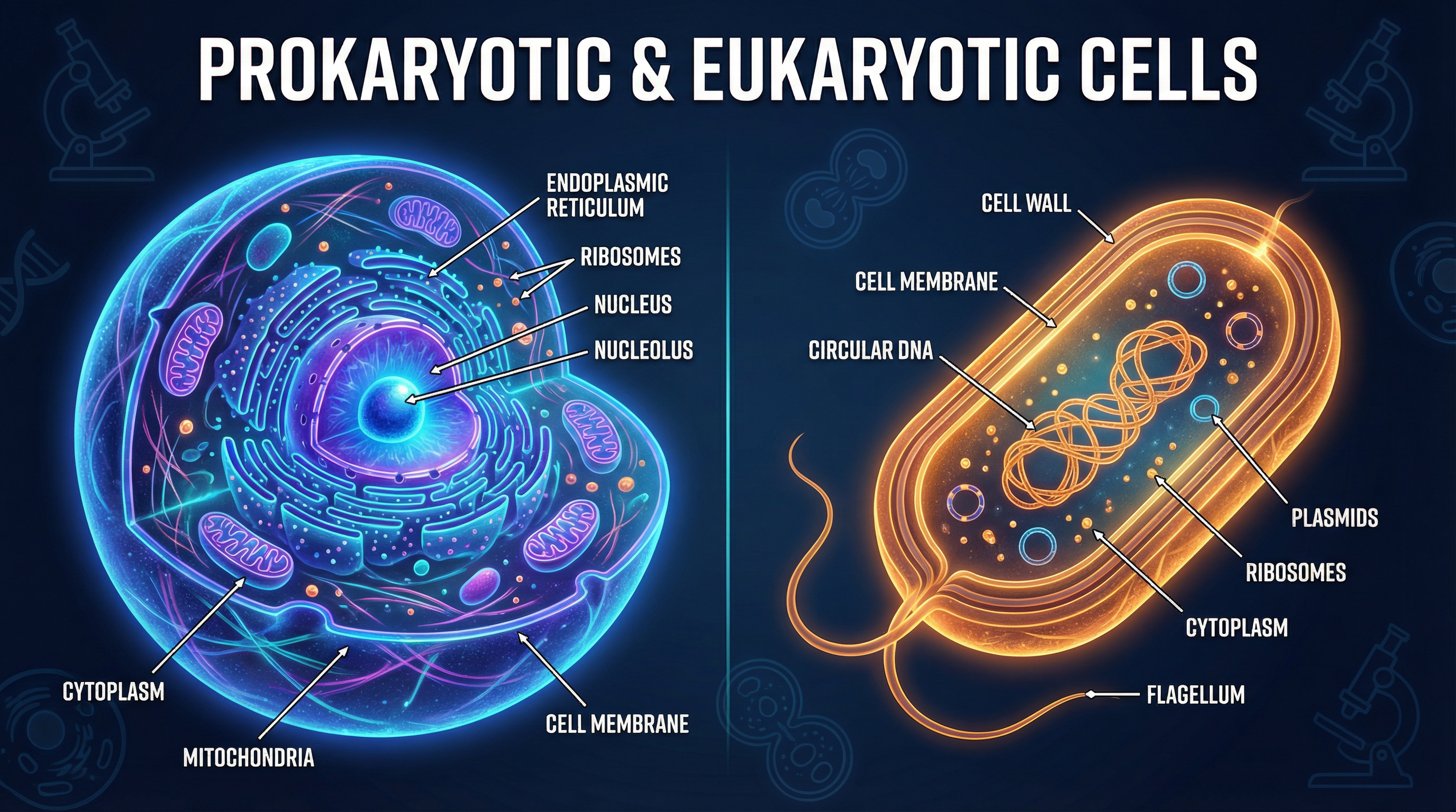 Header image for Prokaryotic and Eukaryotic Cells