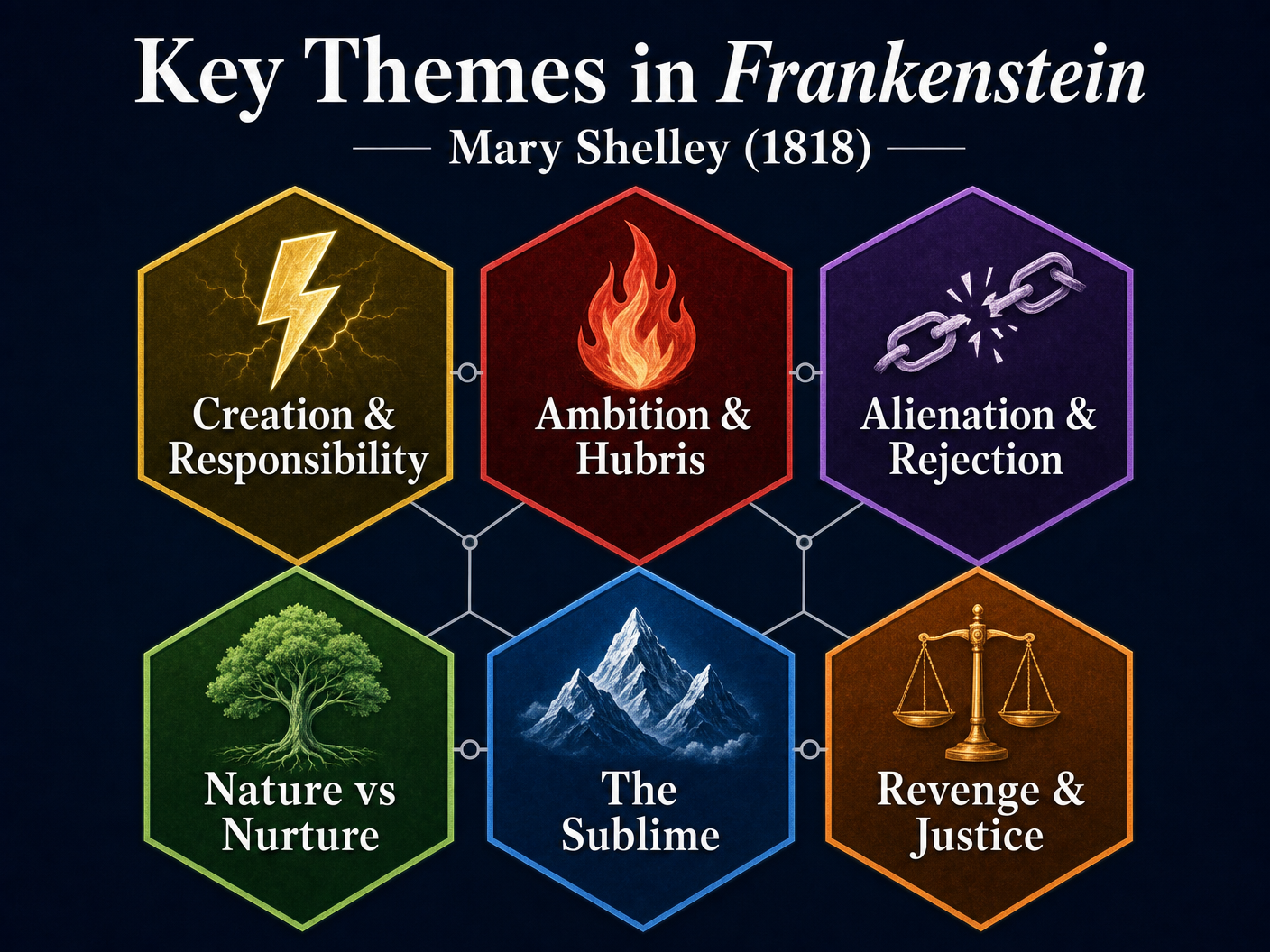 Key Themes in Frankenstein — Mary Shelley (1818)