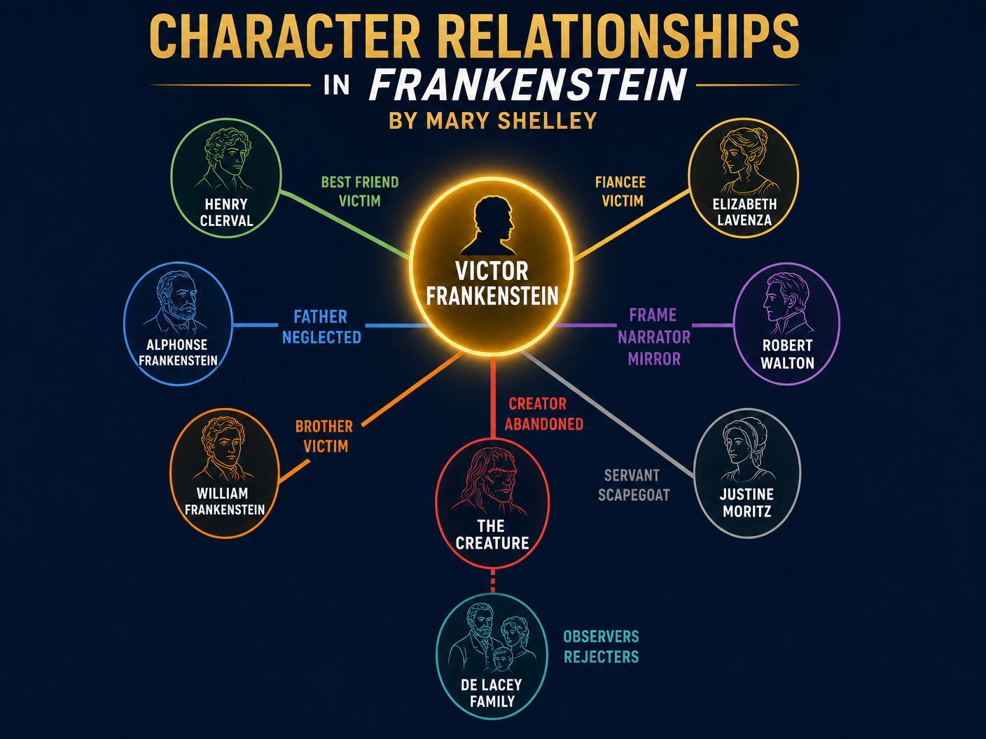 Character Relationships in Frankenstein