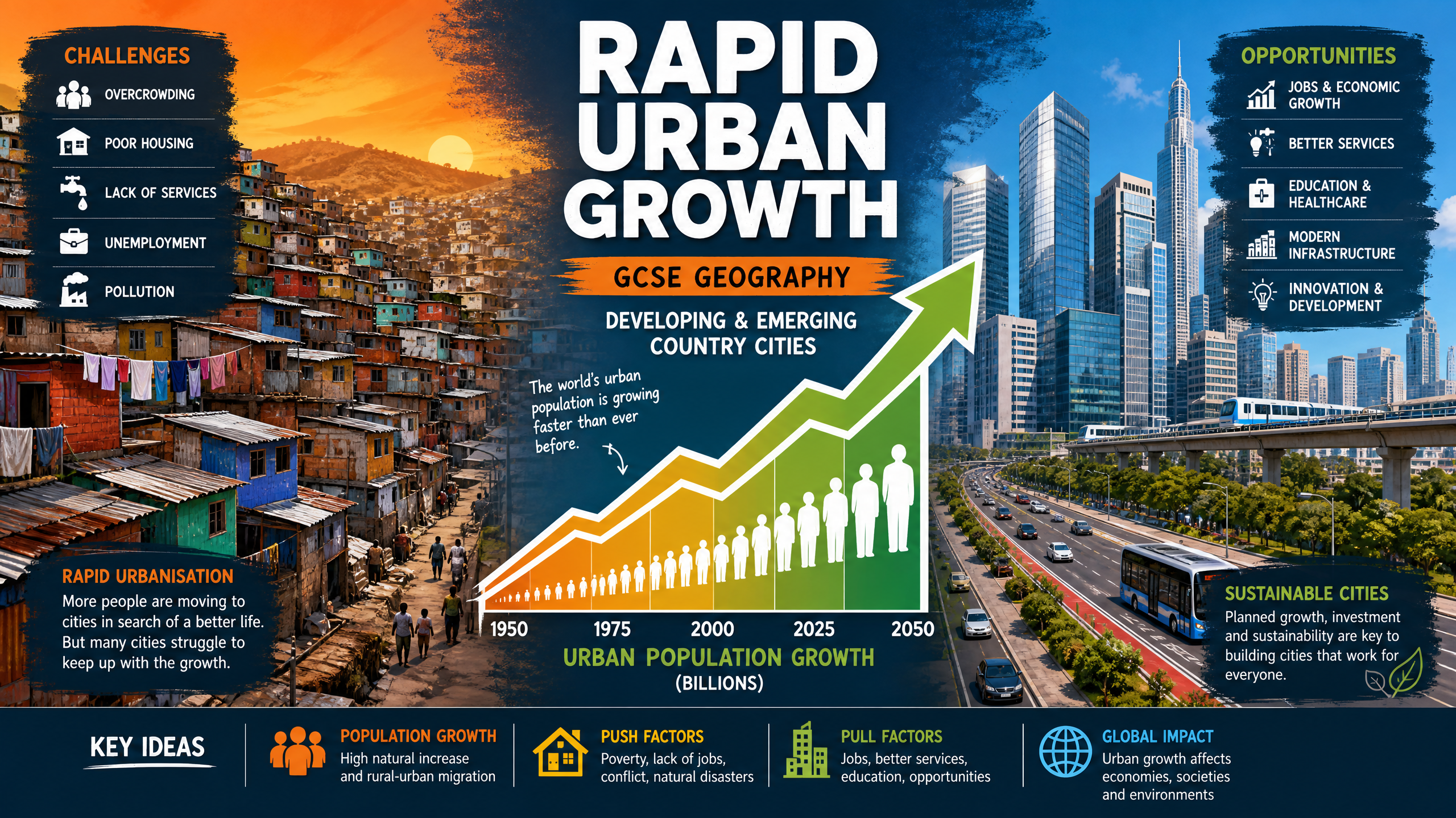 The stark contrasts of rapid urban growth.