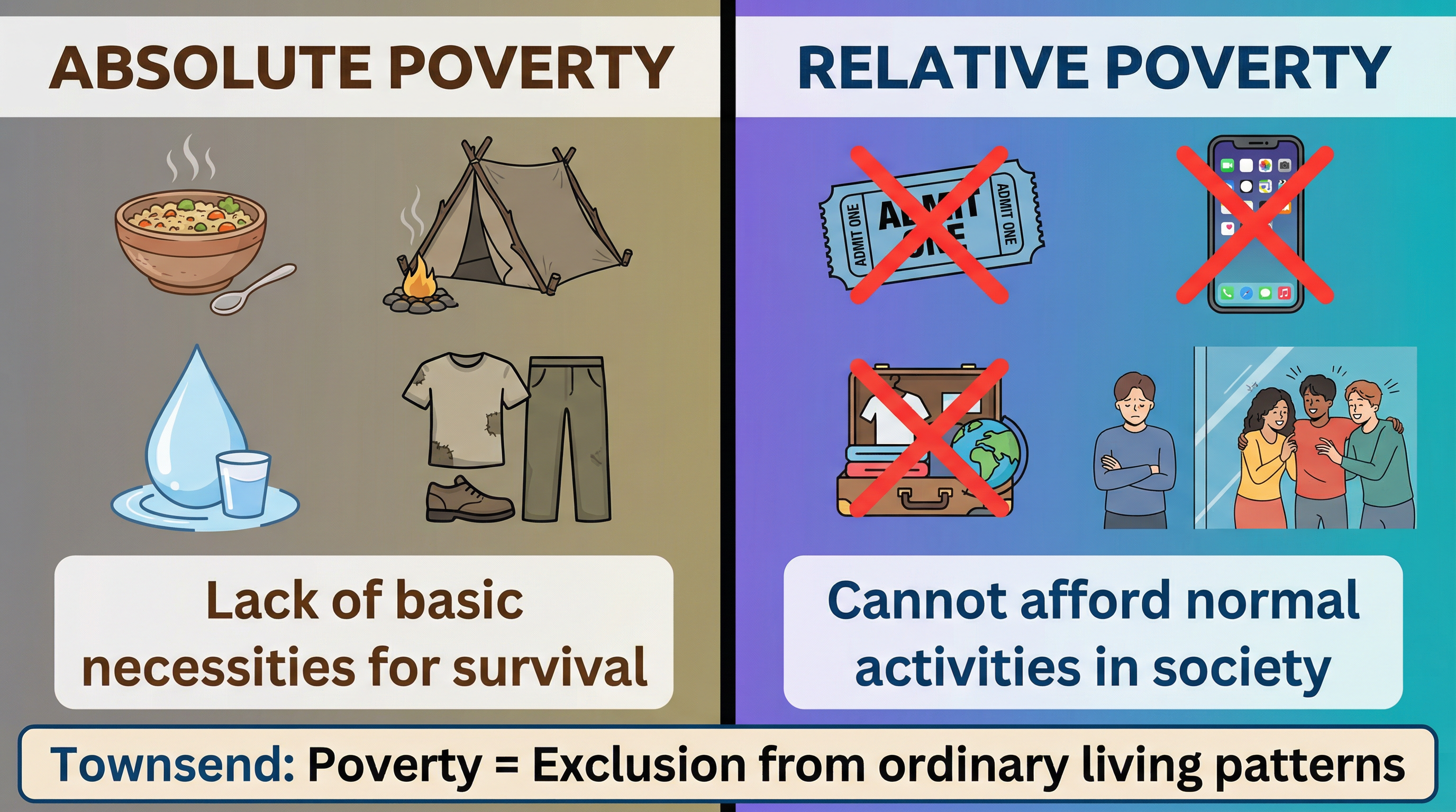 Diagram: Absolute vs. Relative Poverty