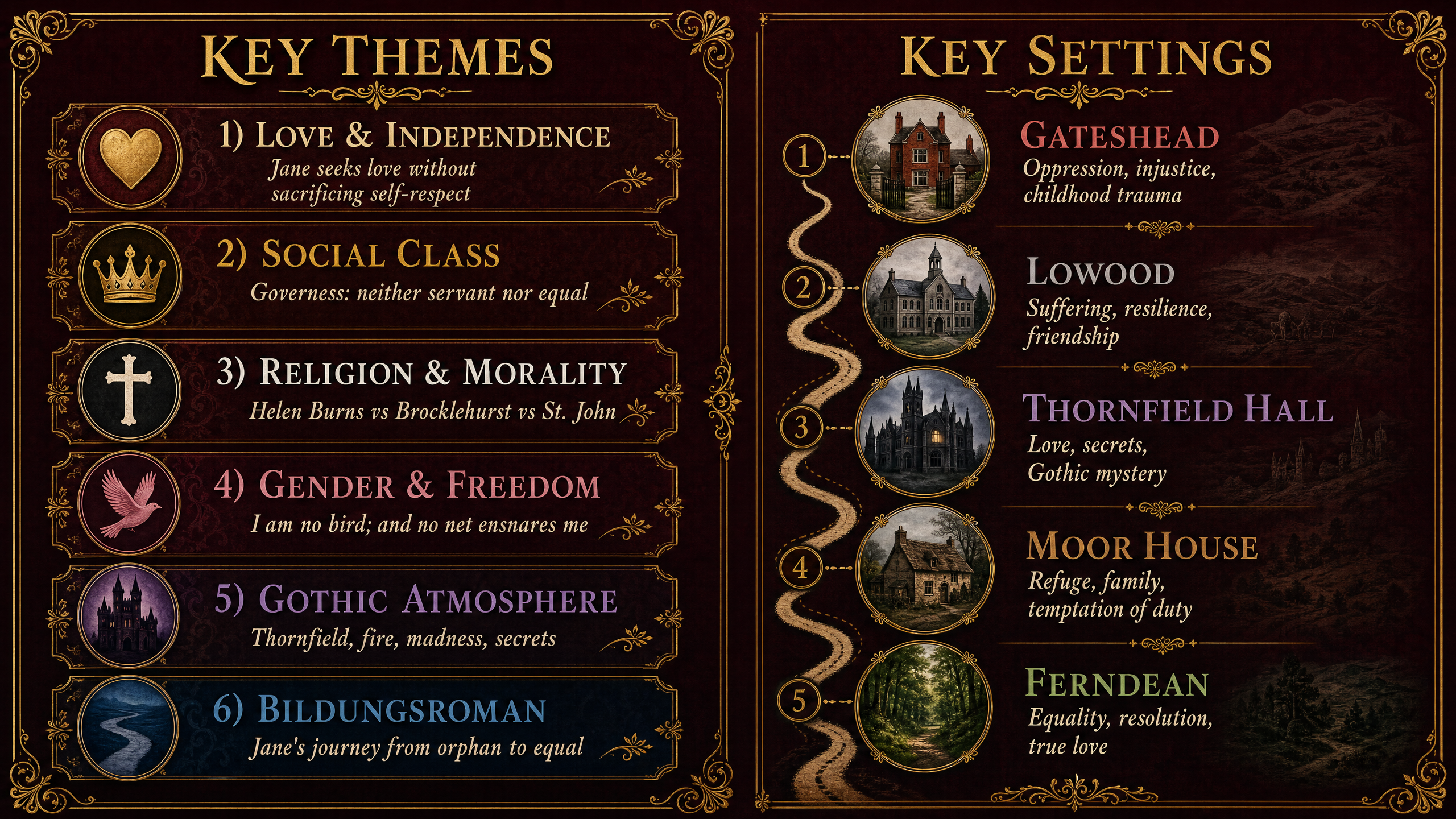 Key Themes and Settings in Jane Eyre