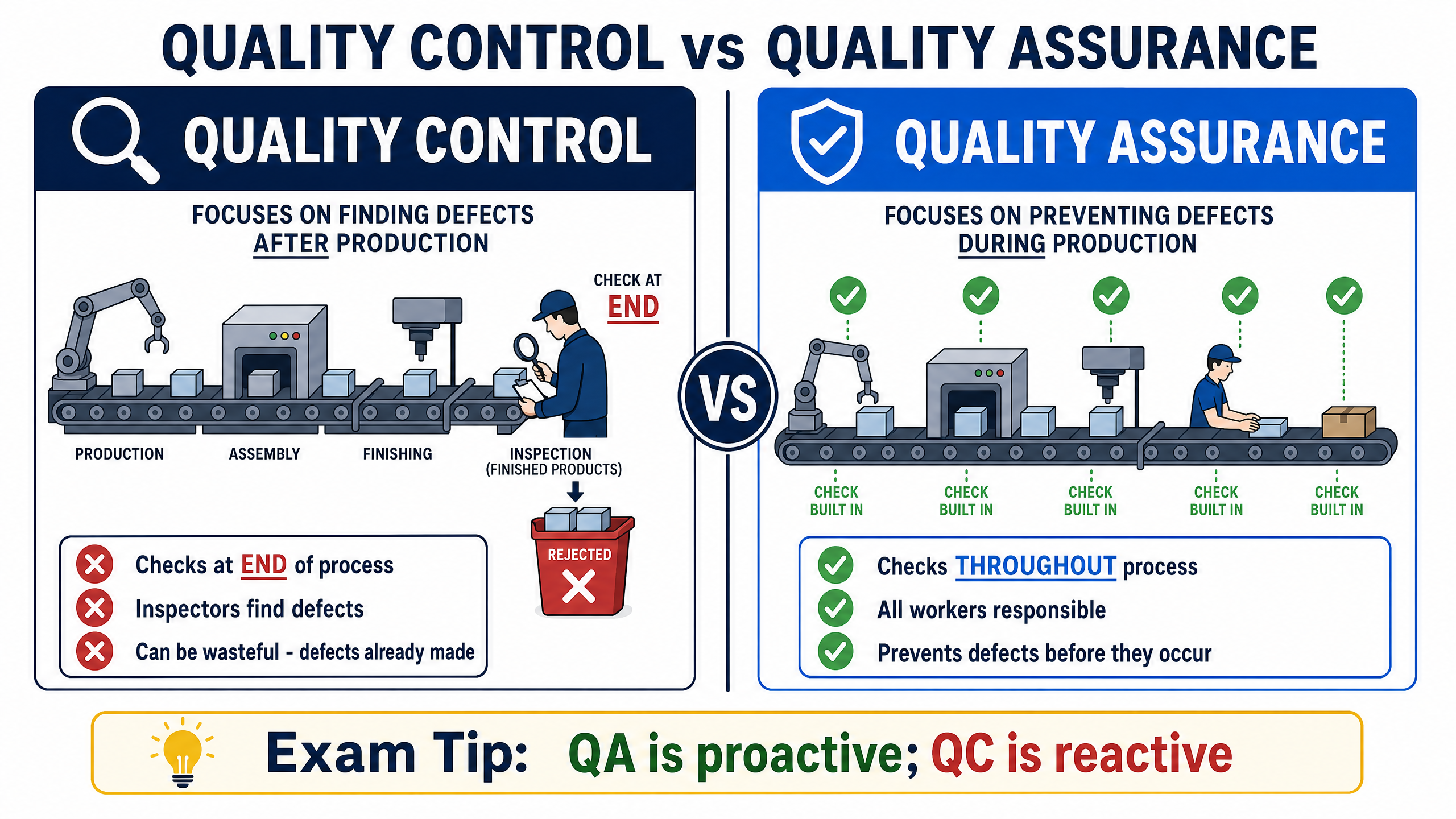 Quality Control vs Quality Assurance