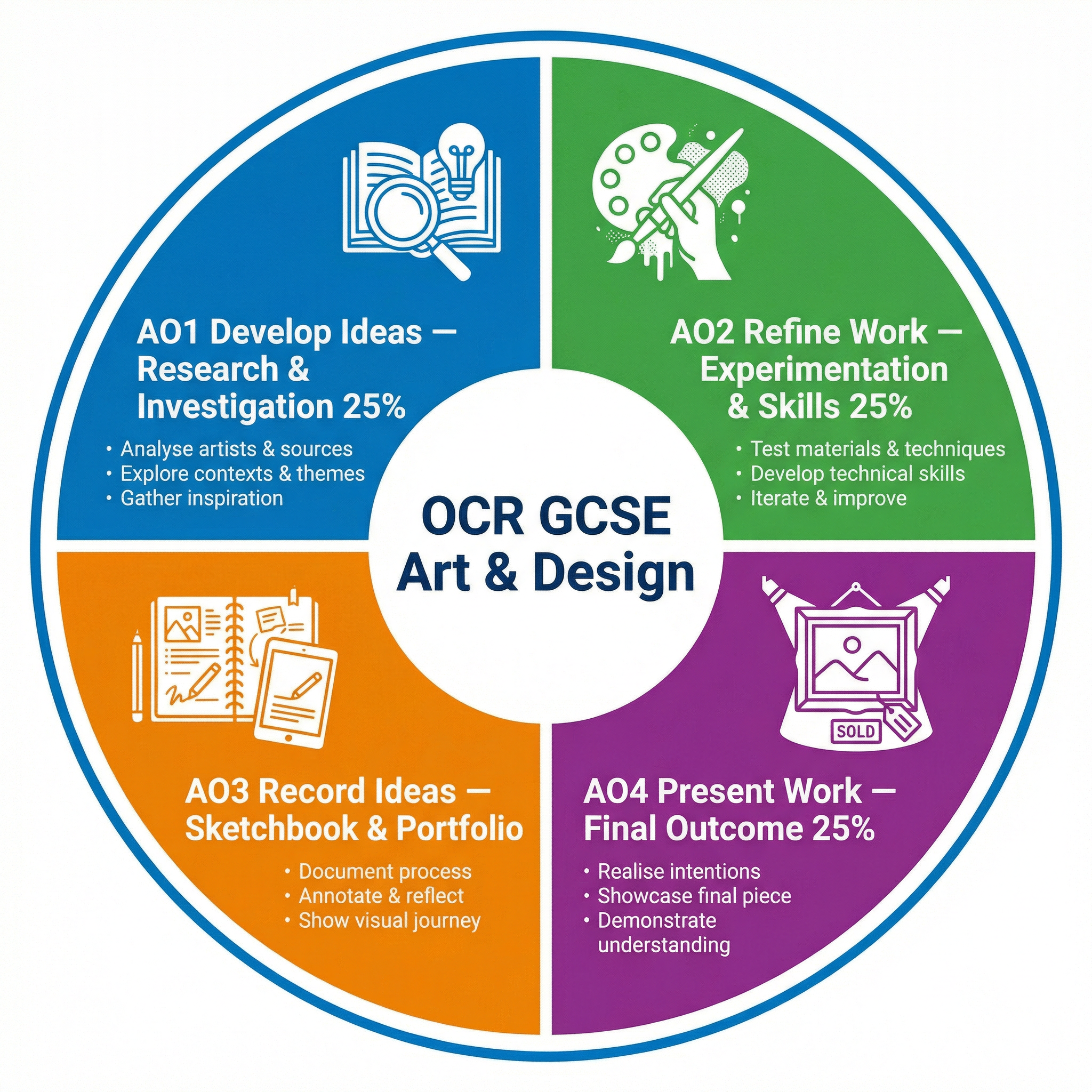 Assessment Objectives Breakdown (OCR GCSE Art & Design)