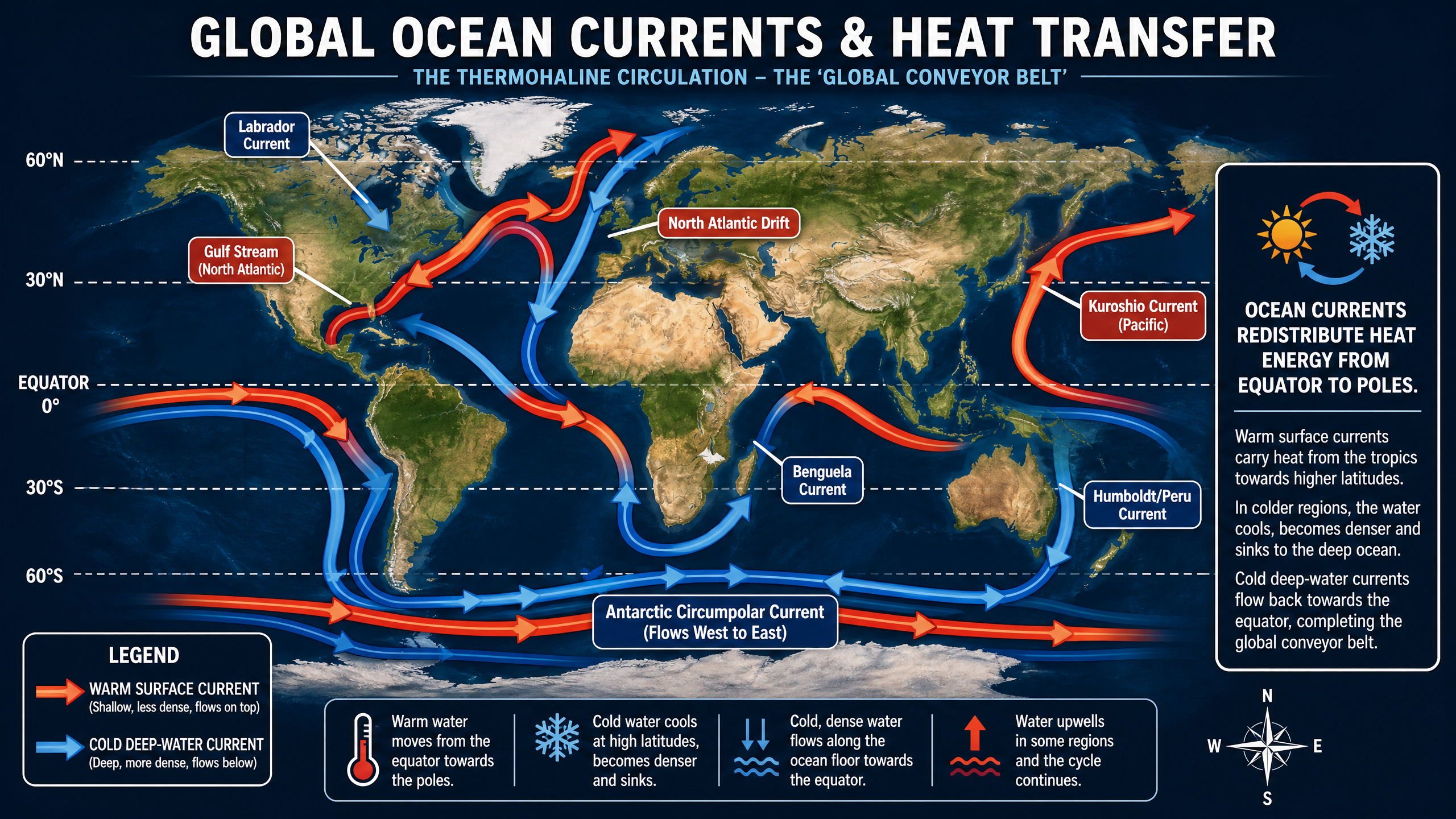 Global Ocean Currents & Heat Transfer