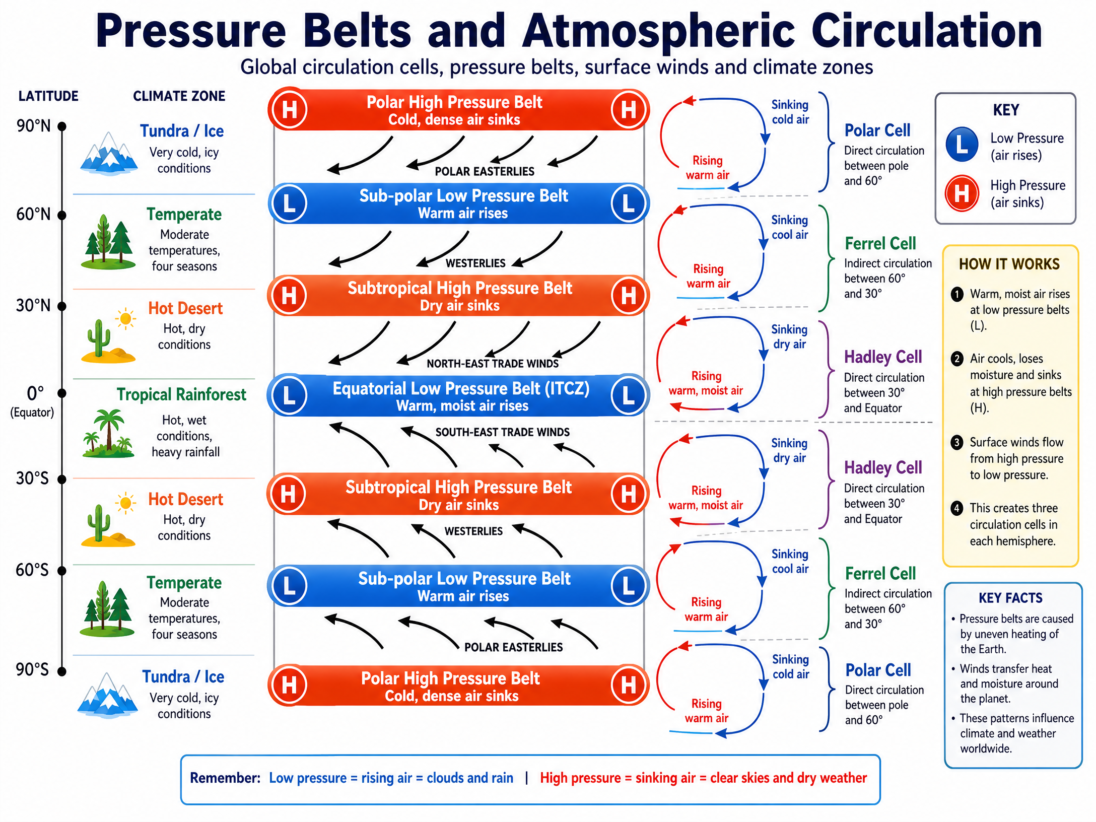 Pressure Belts and Atmospheric Circulation