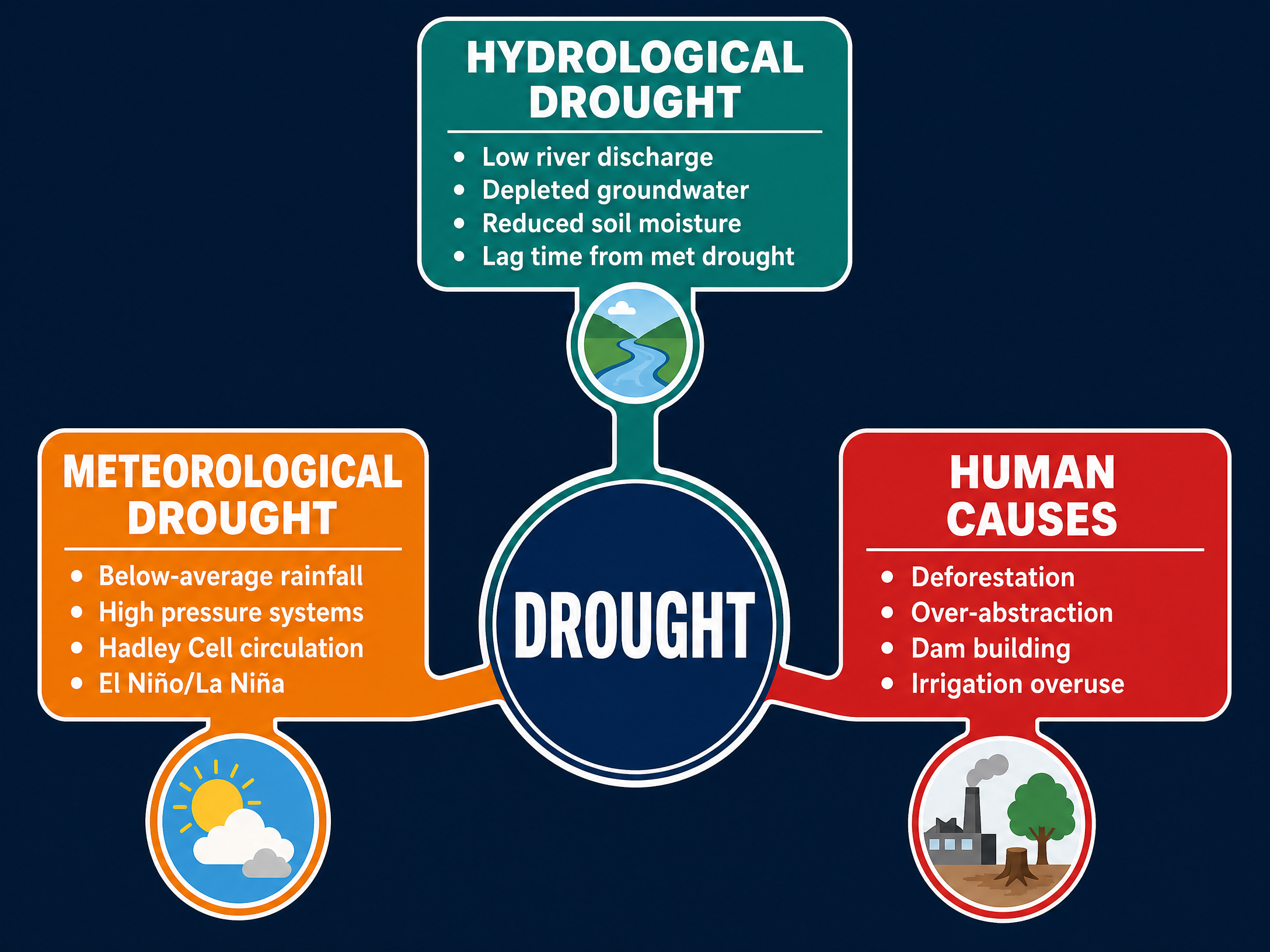 The Three Types of Drought Causes