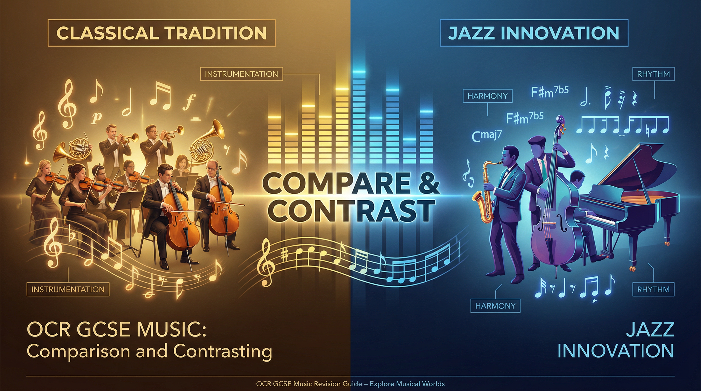 Header image for Comparison and Contrasting in Music.
