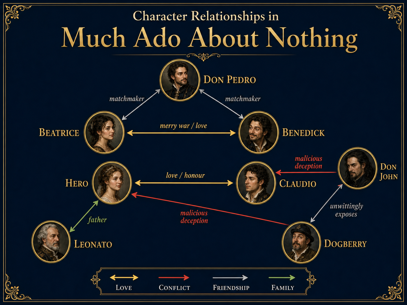Character Relationships in Messina