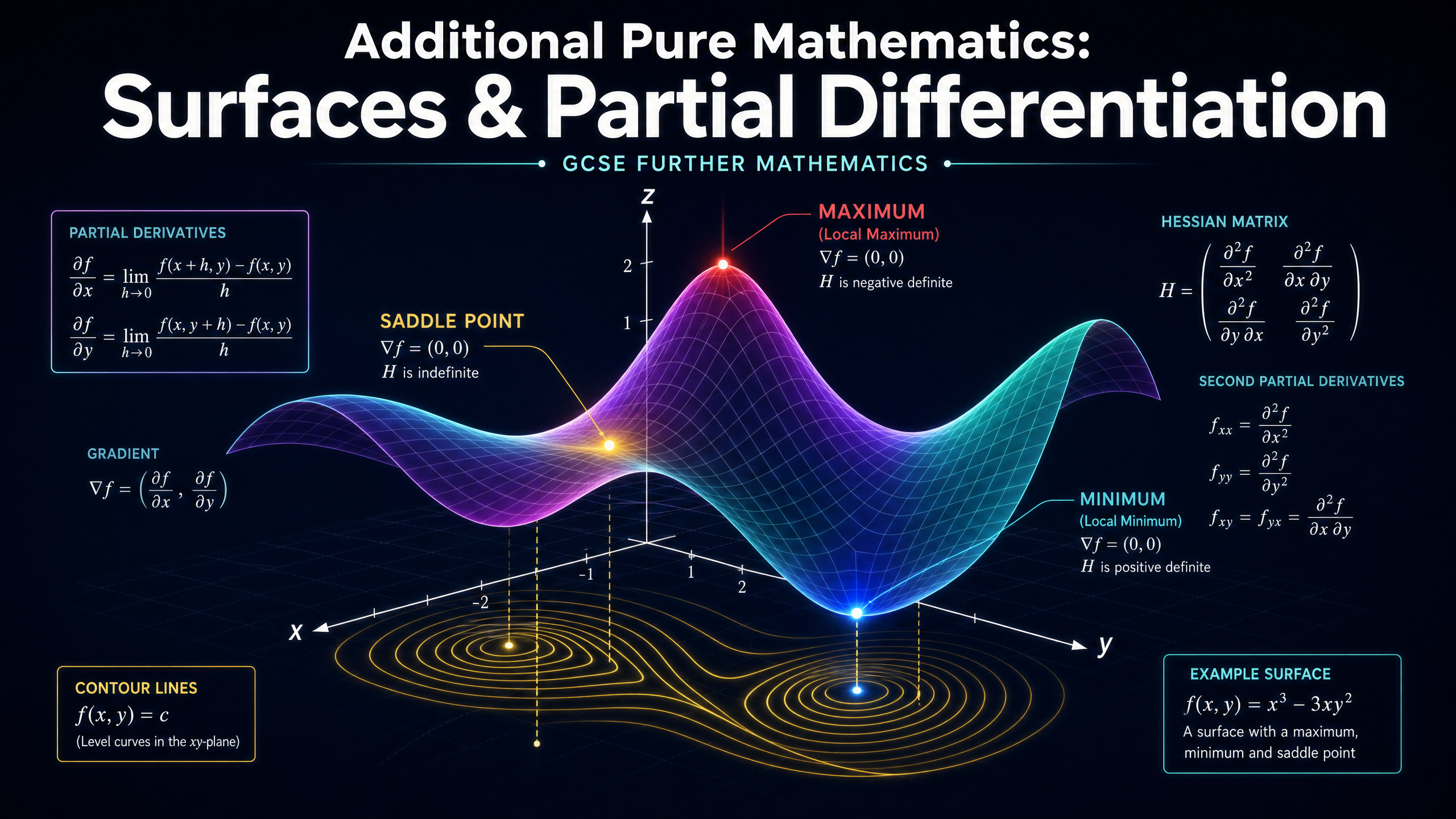 Header image for Additional Pure Mathematics: Surfaces & Partial Differentiation