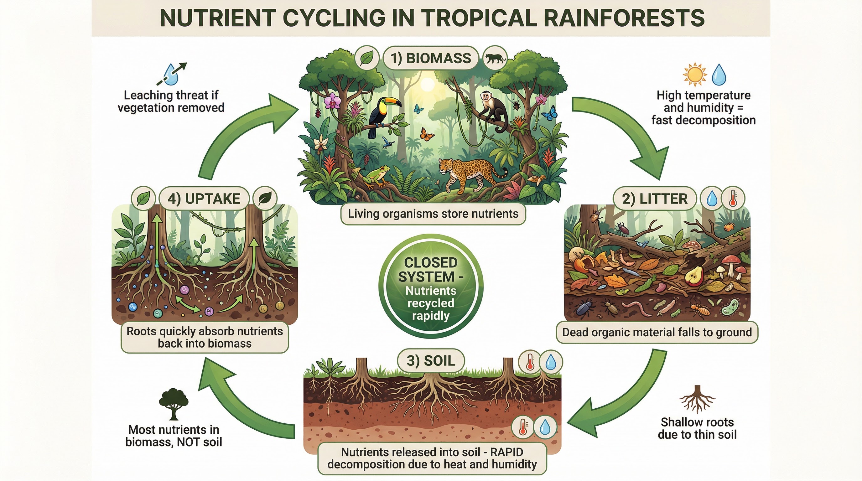Nutrient Cycling in a Tropical Rainforest