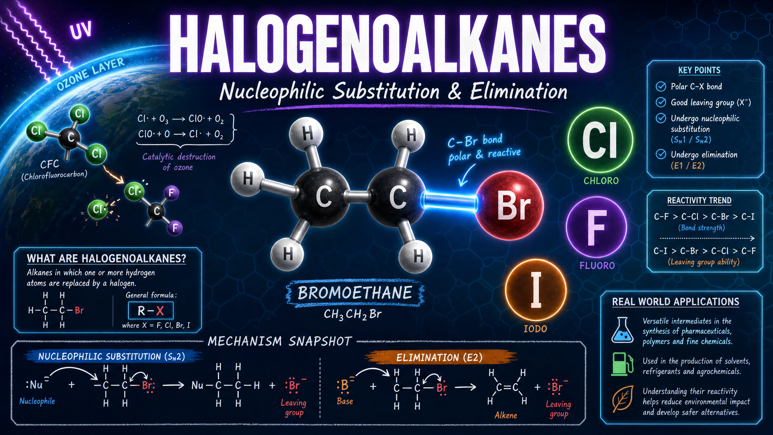 Halogenoalkanes: Nucleophilic Substitution & Elimination