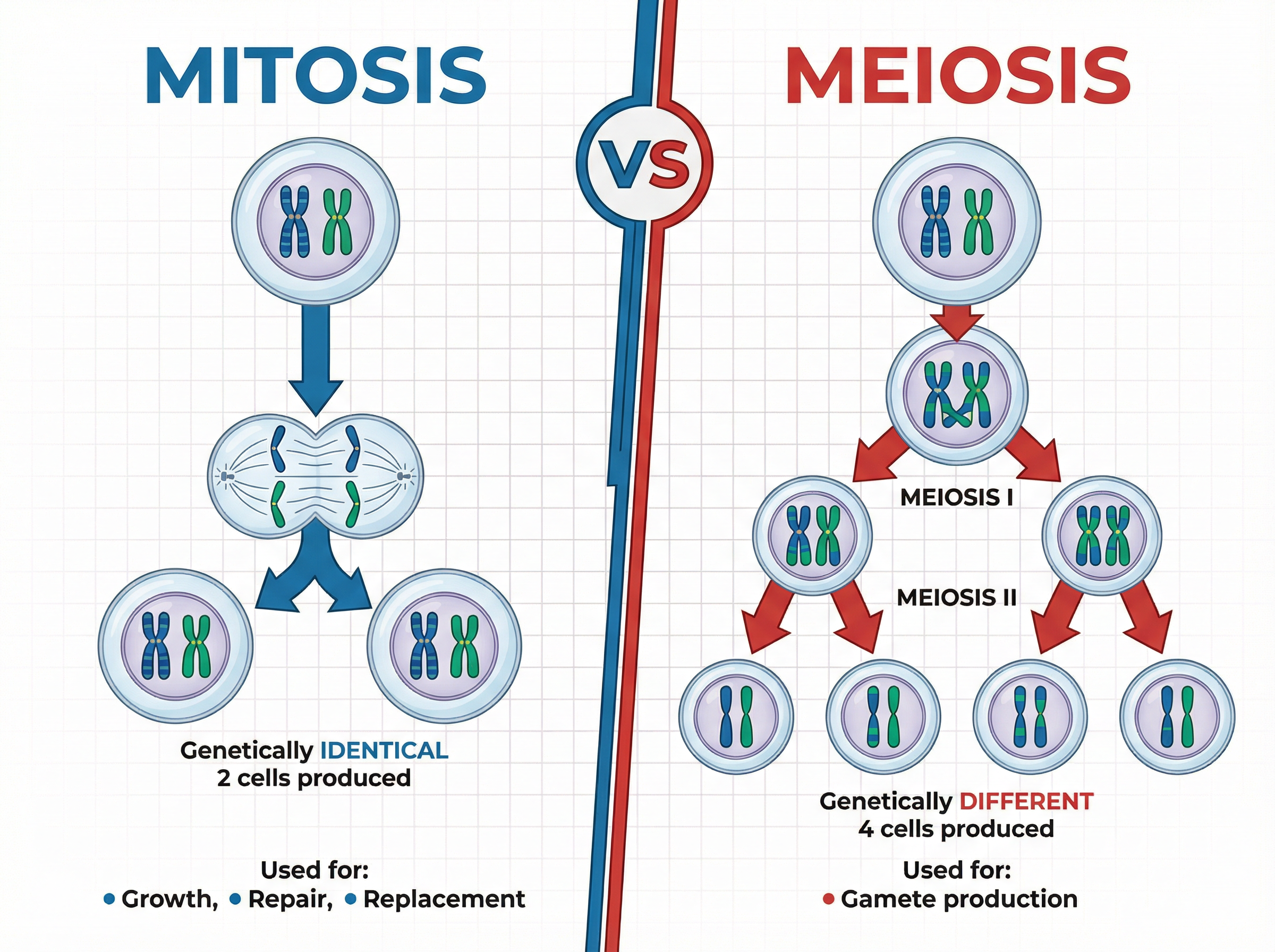Comparison of Mitosis and Meiosis