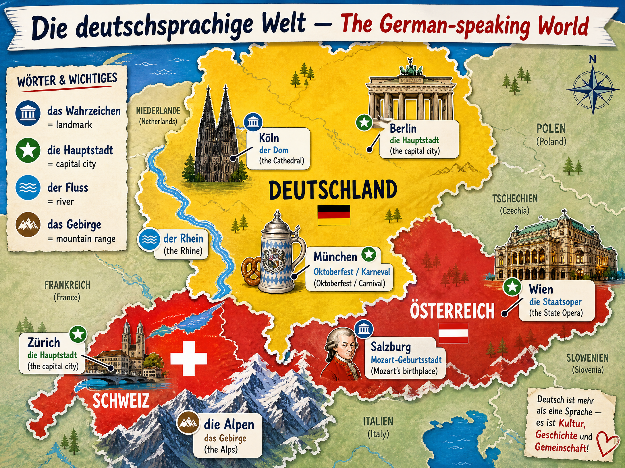 Die deutschsprachige Welt — The German-speaking World