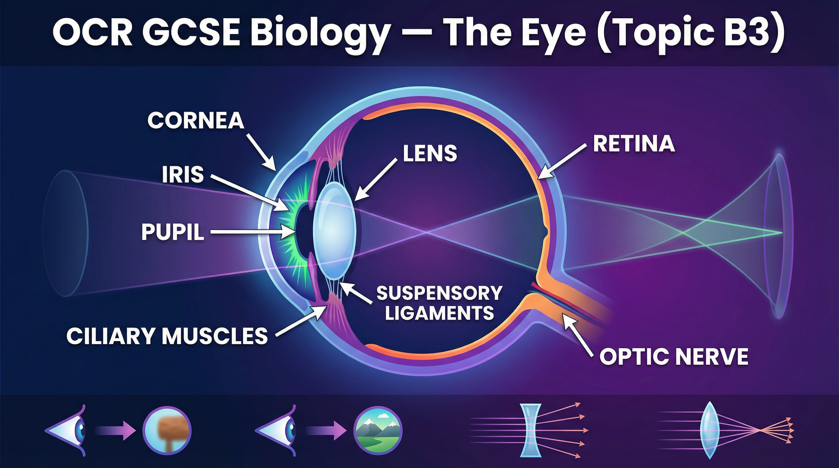 Header image for OCR GCSE Biology: The Eye