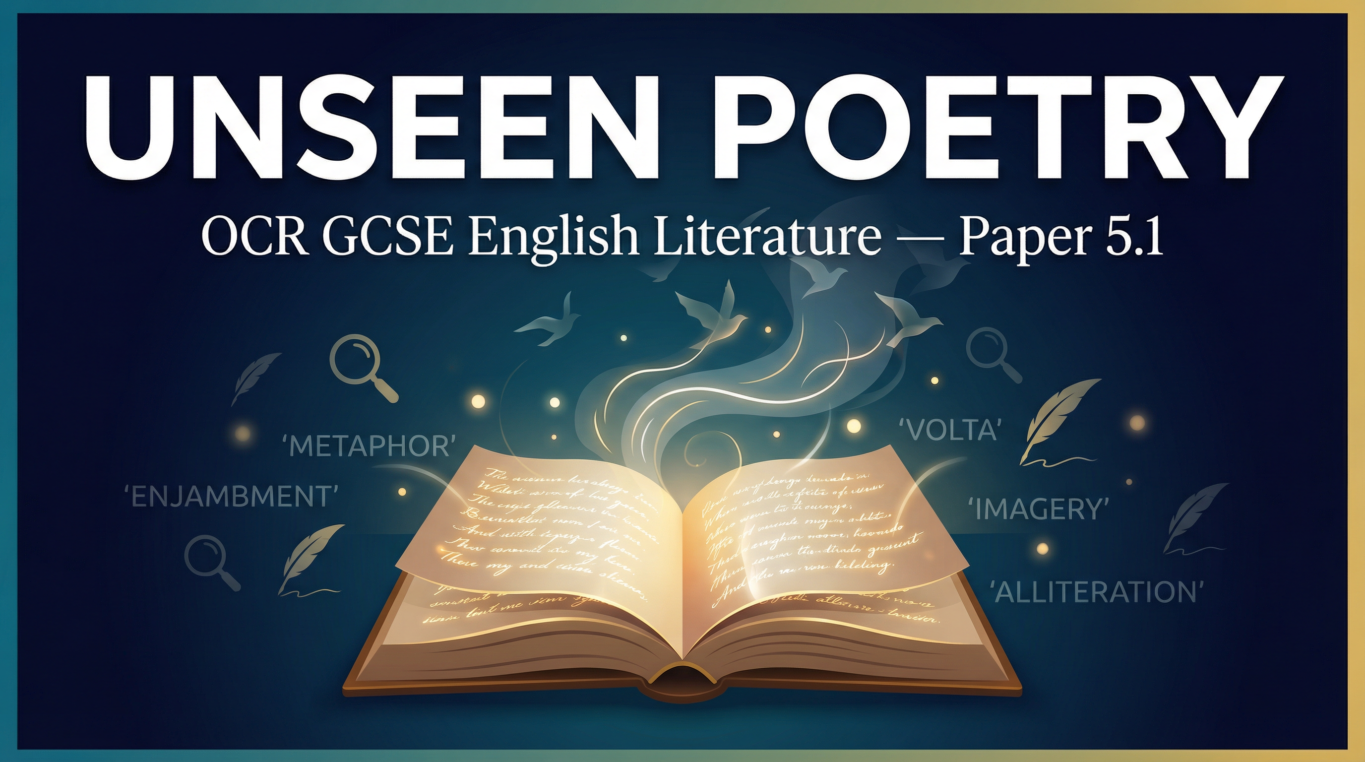 Header image for OCR GCSE Unseen Poetry.