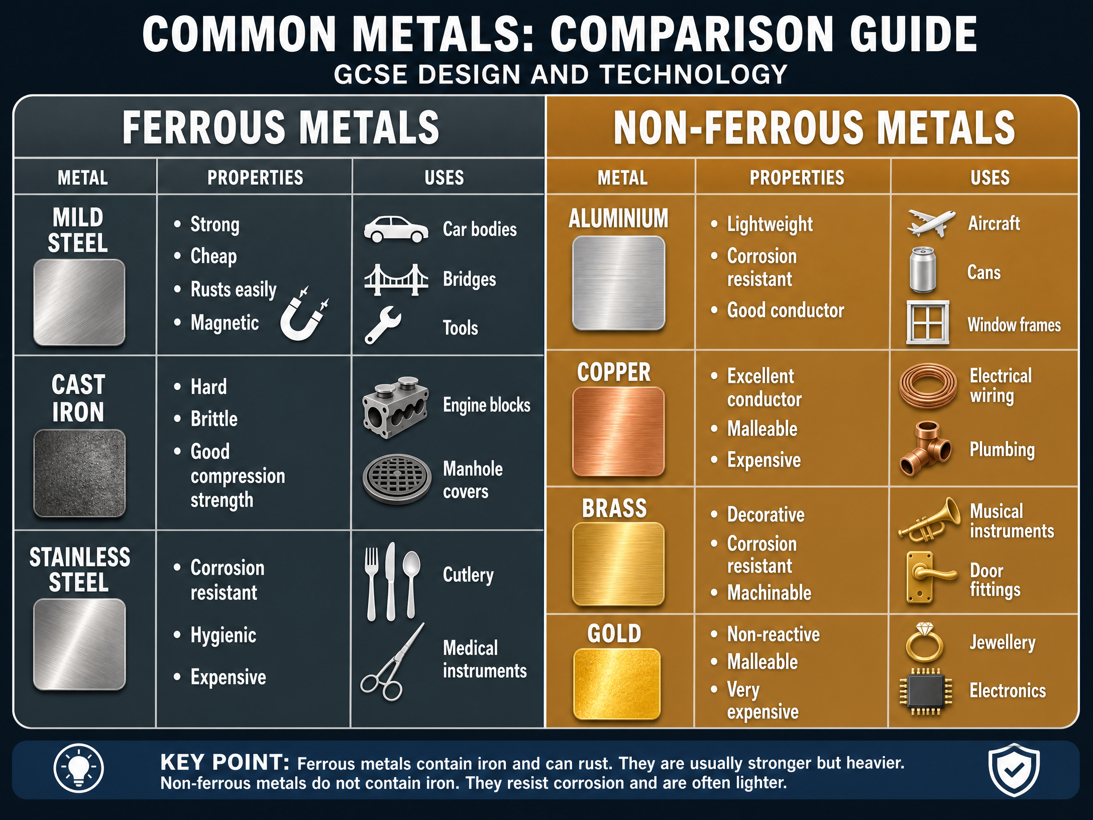 Common Metals: Comparison Guide