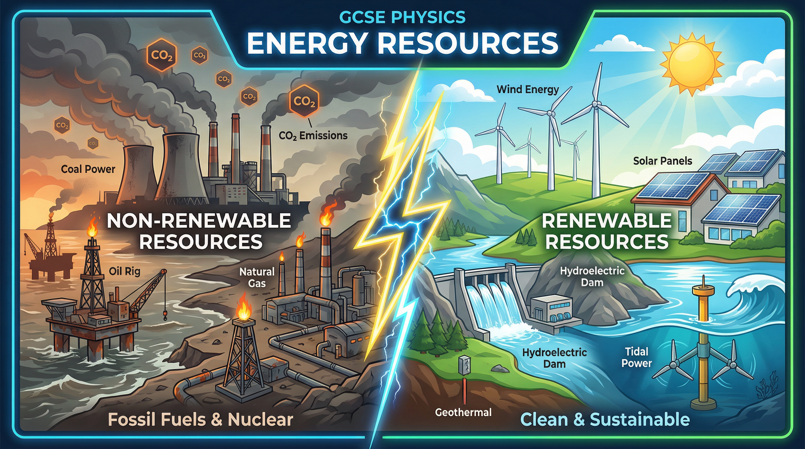 Header image for Renewable and Non-Renewable Energy Resources