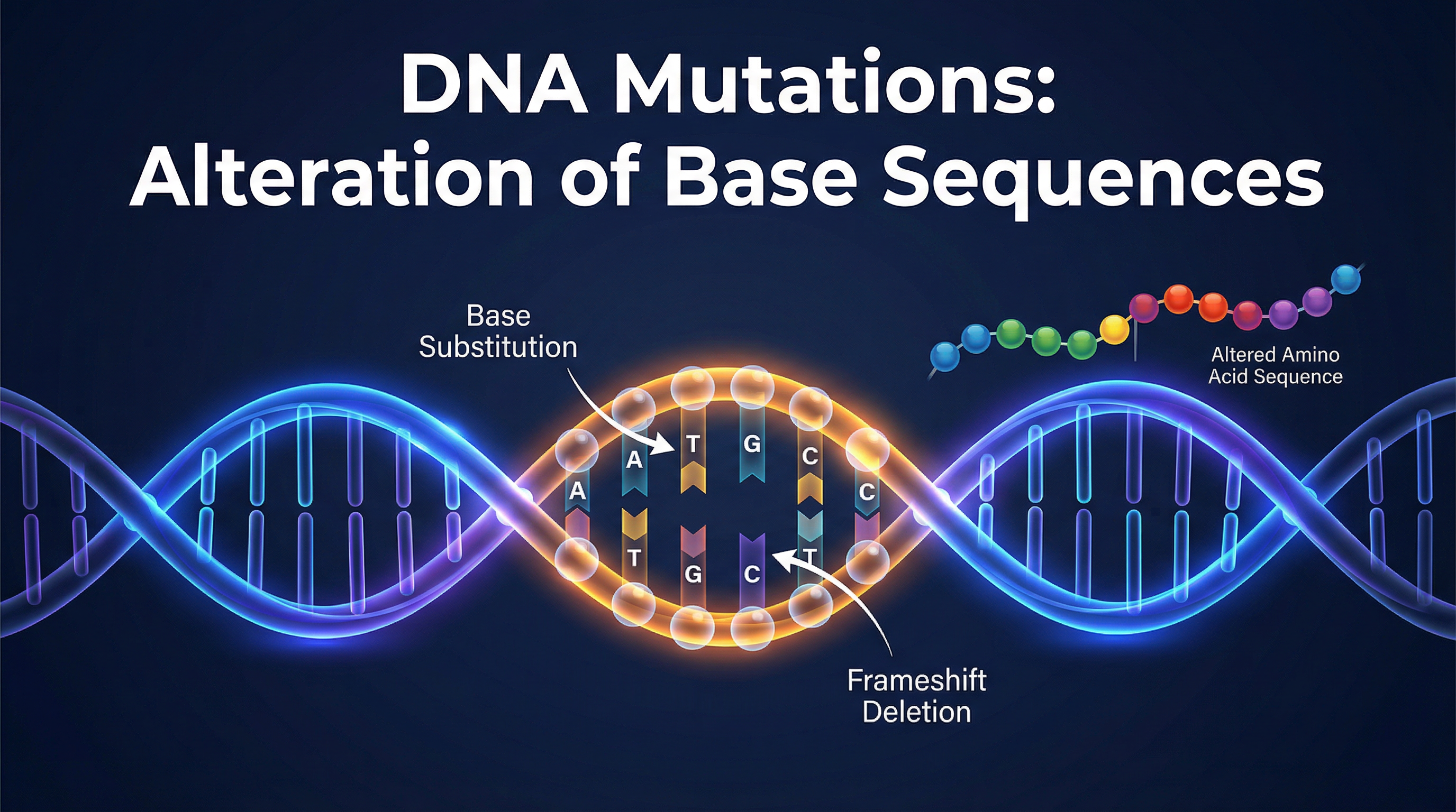 Header image for Alteration of the Sequence of Bases.