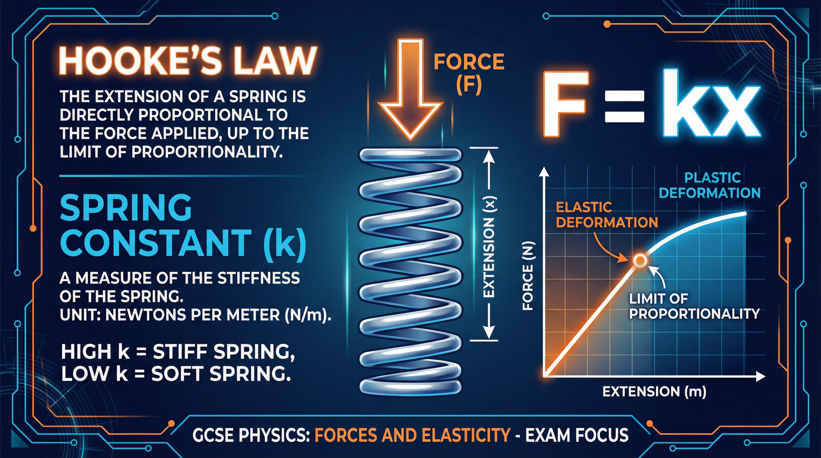An overview of the key concepts in the OCR GCSE Physics Spring Constant topic.