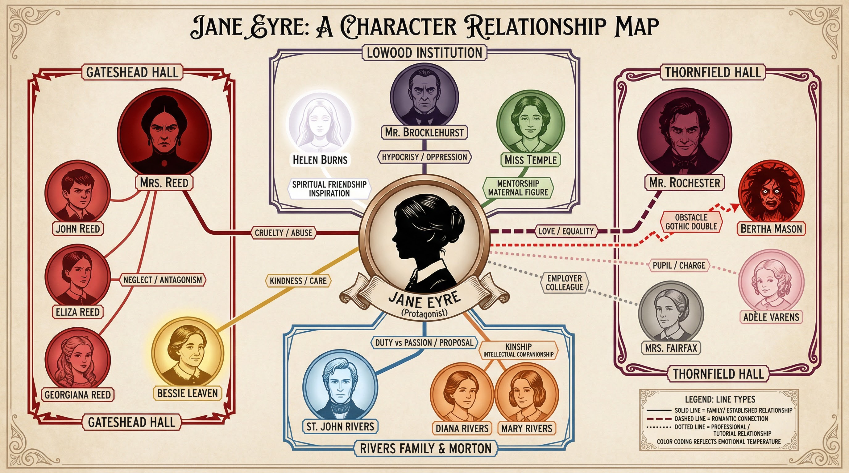 Character Relationships in Jane Eyre.