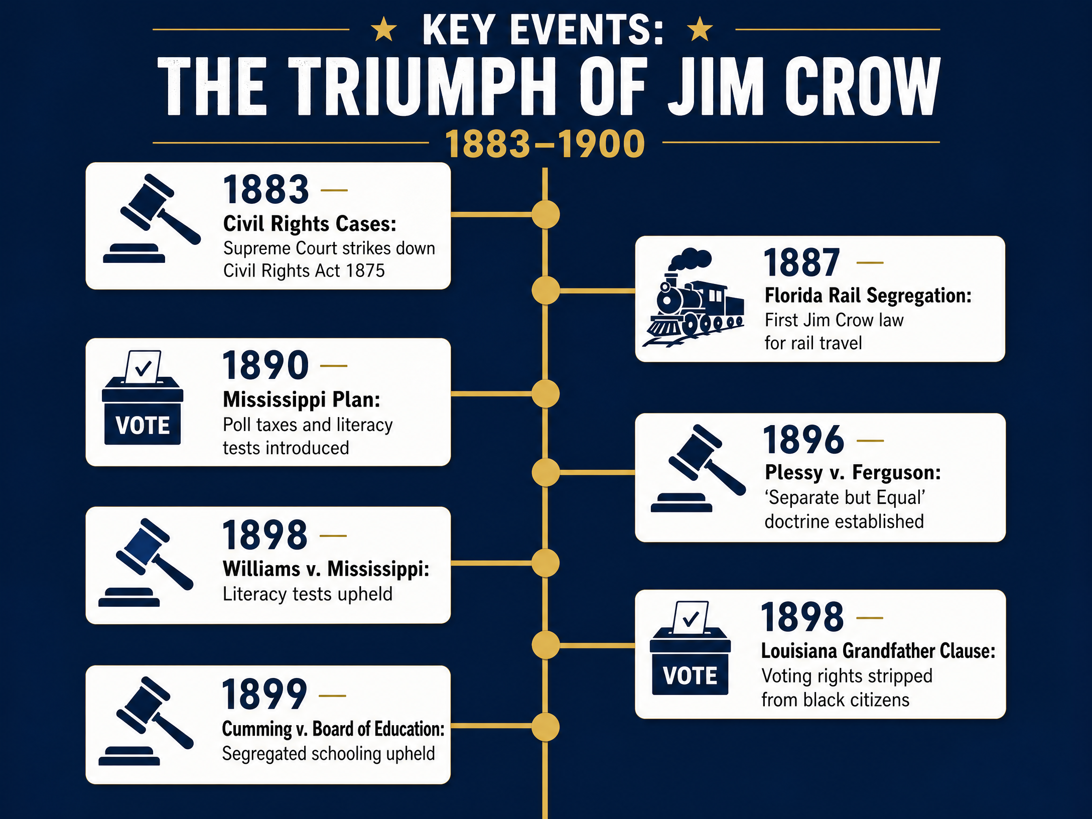 Key events timeline