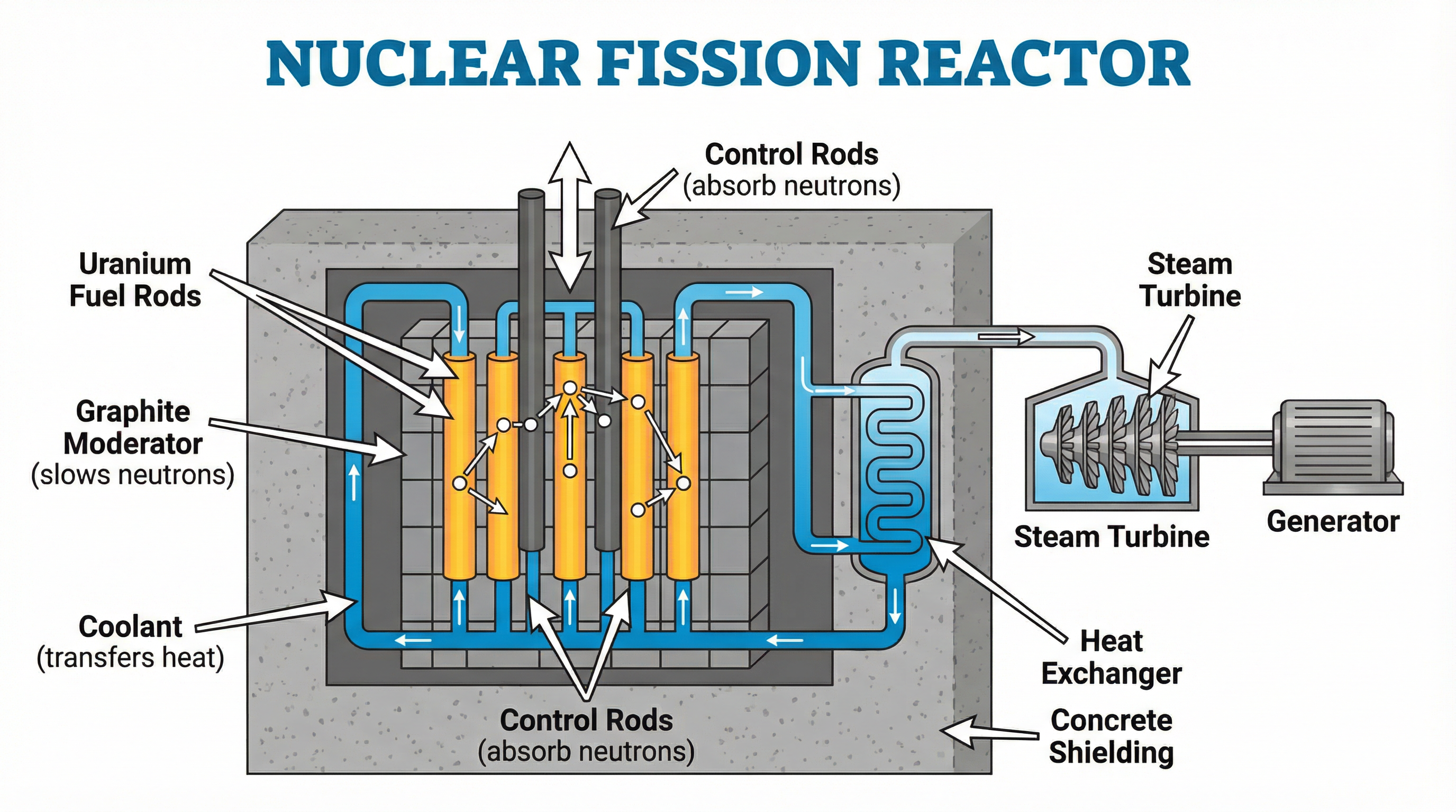 Diagram of a Nuclear Fission Reactor