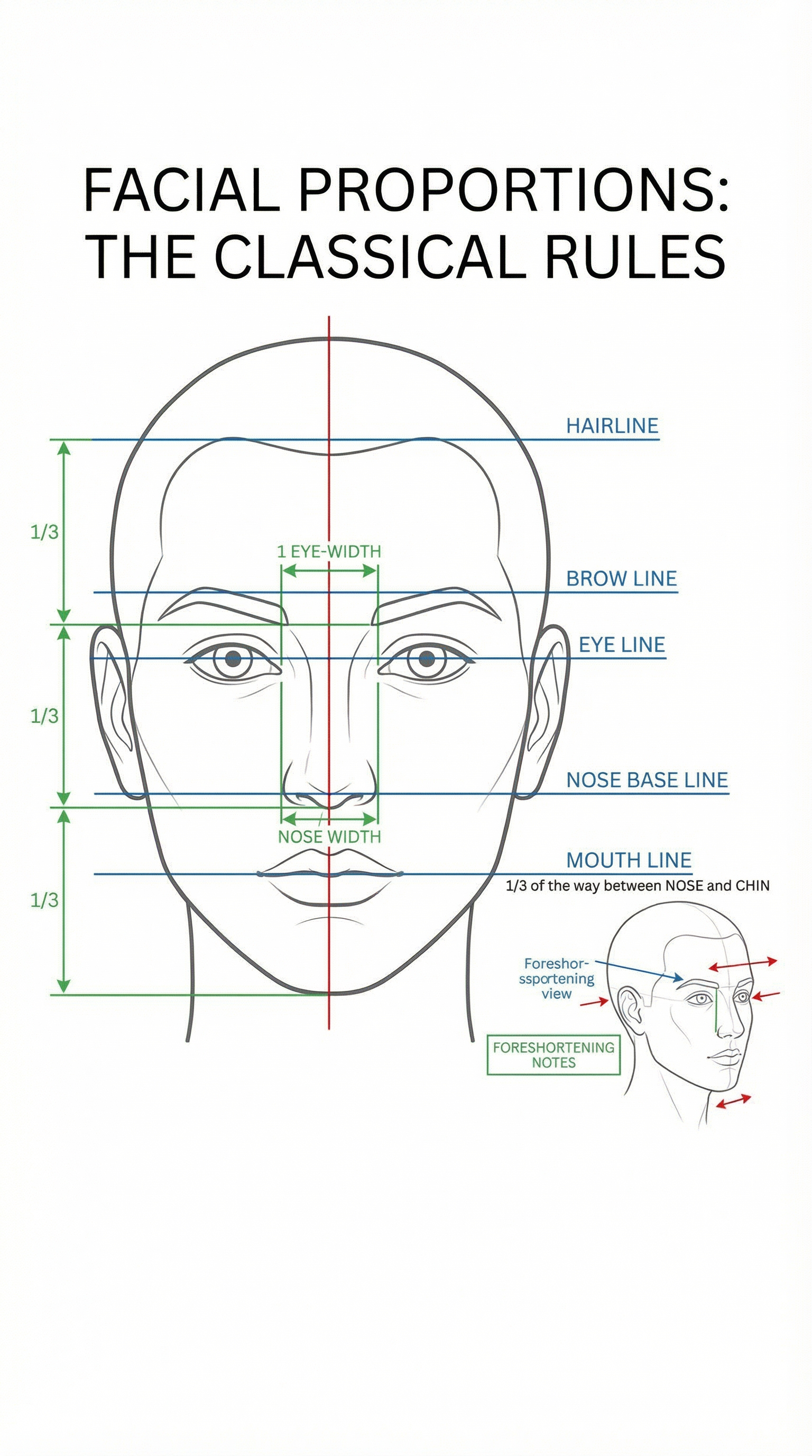 Facial Proportions: The Classical Rules