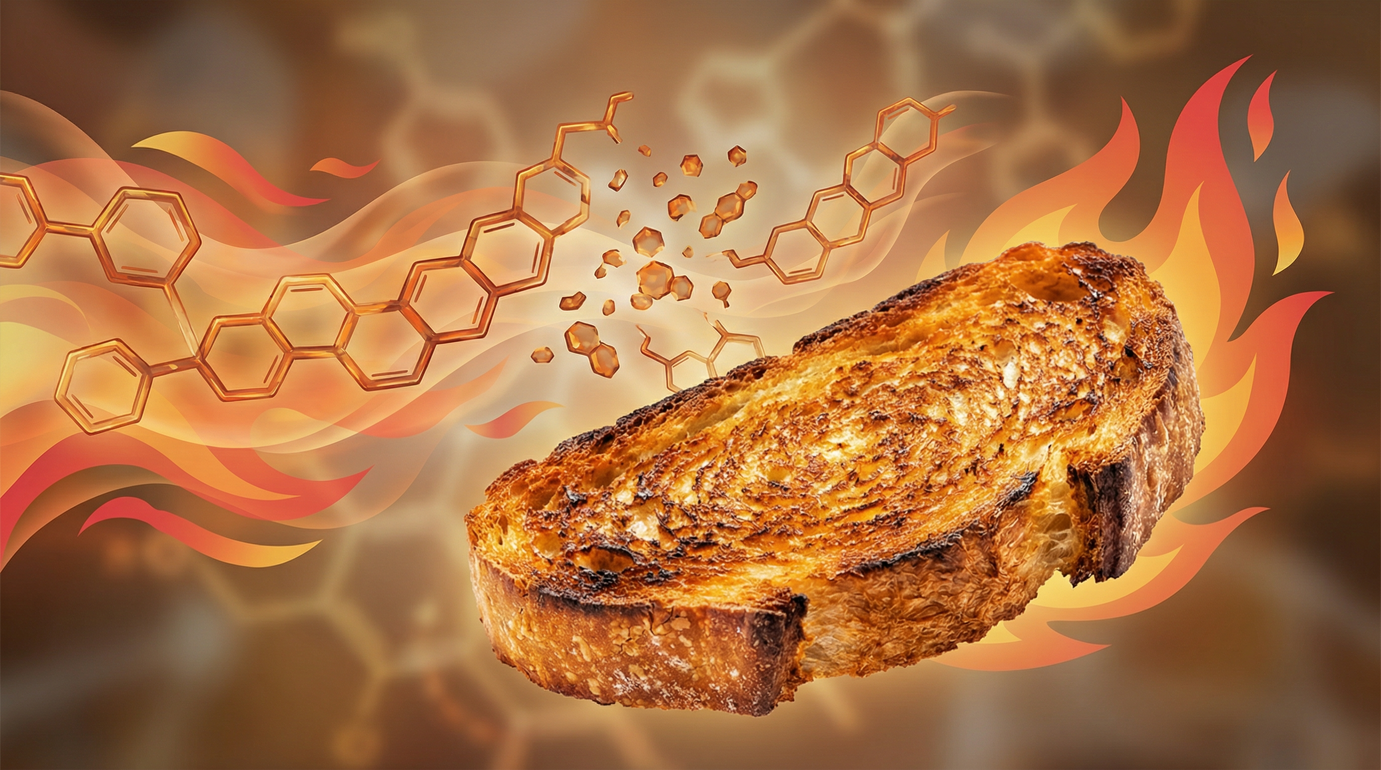The process of dextrinisation creates the golden-brown crust on toast.