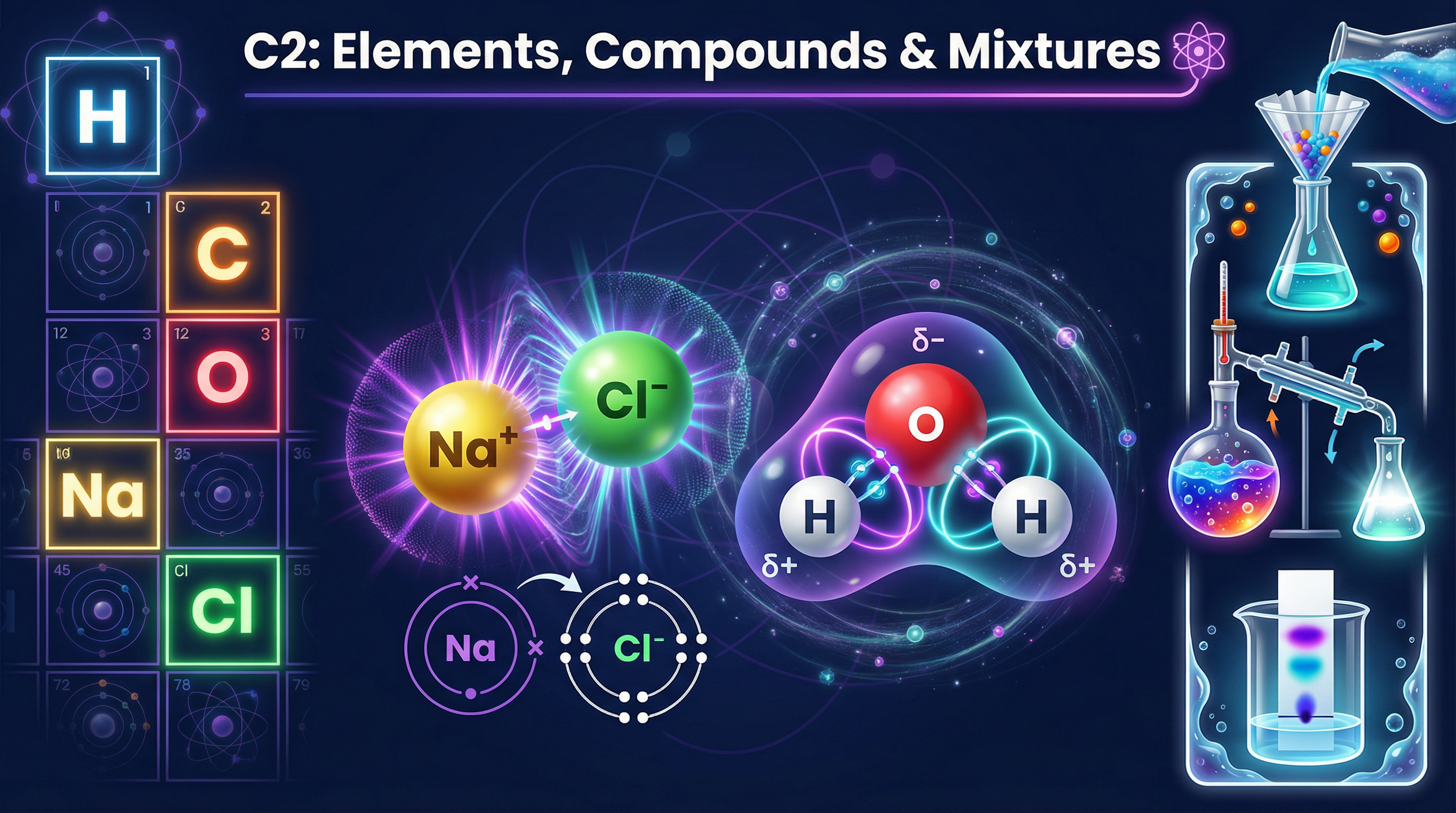 Header image for Elements, Compounds and Mixtures
