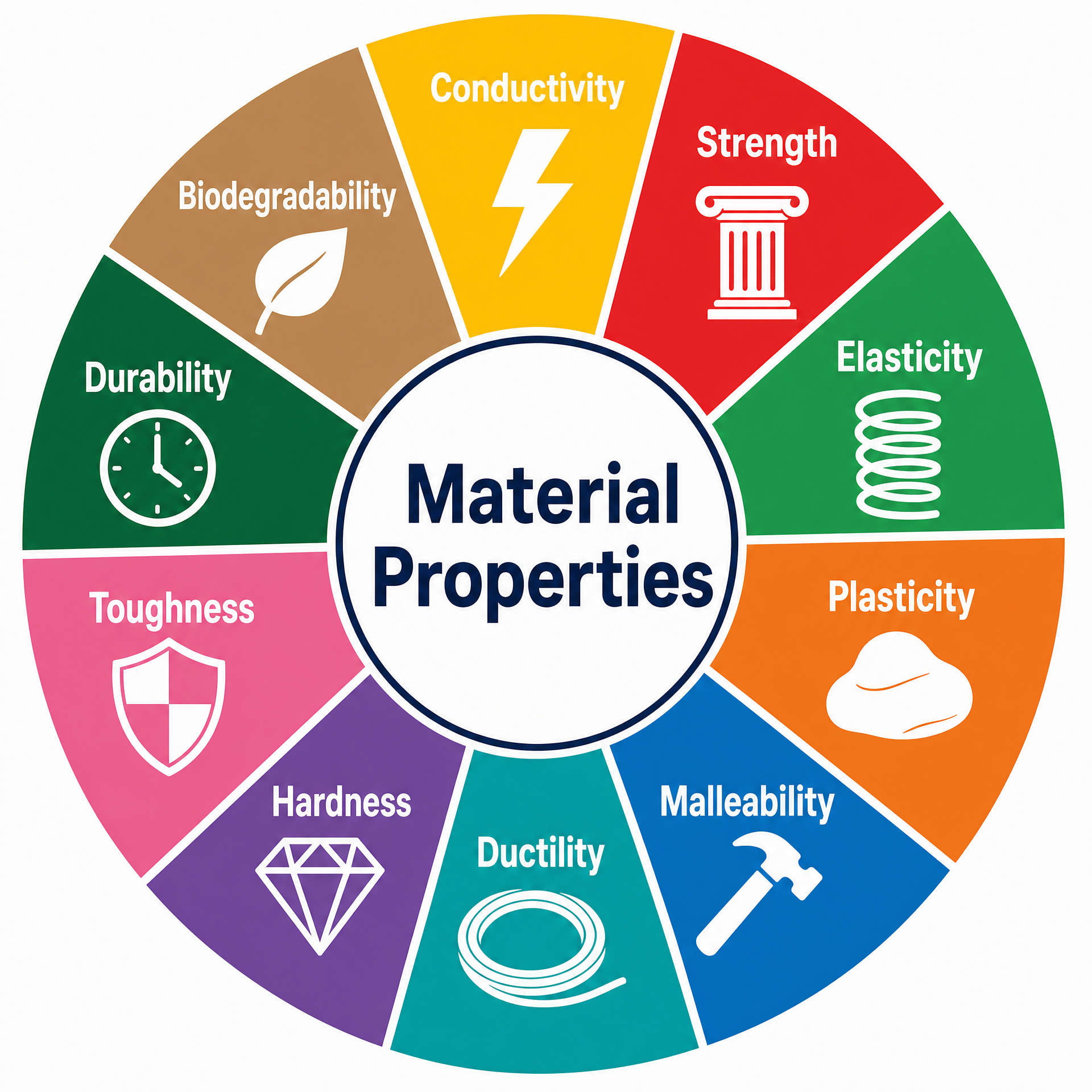 The Ten Key Material Properties