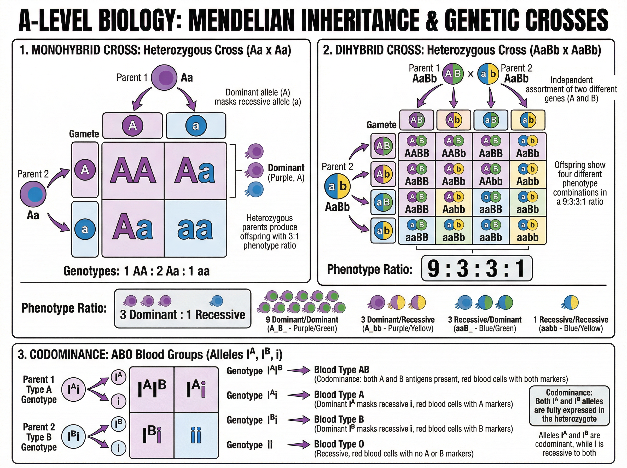 Mendelian Inheritance and Genetic Crosses