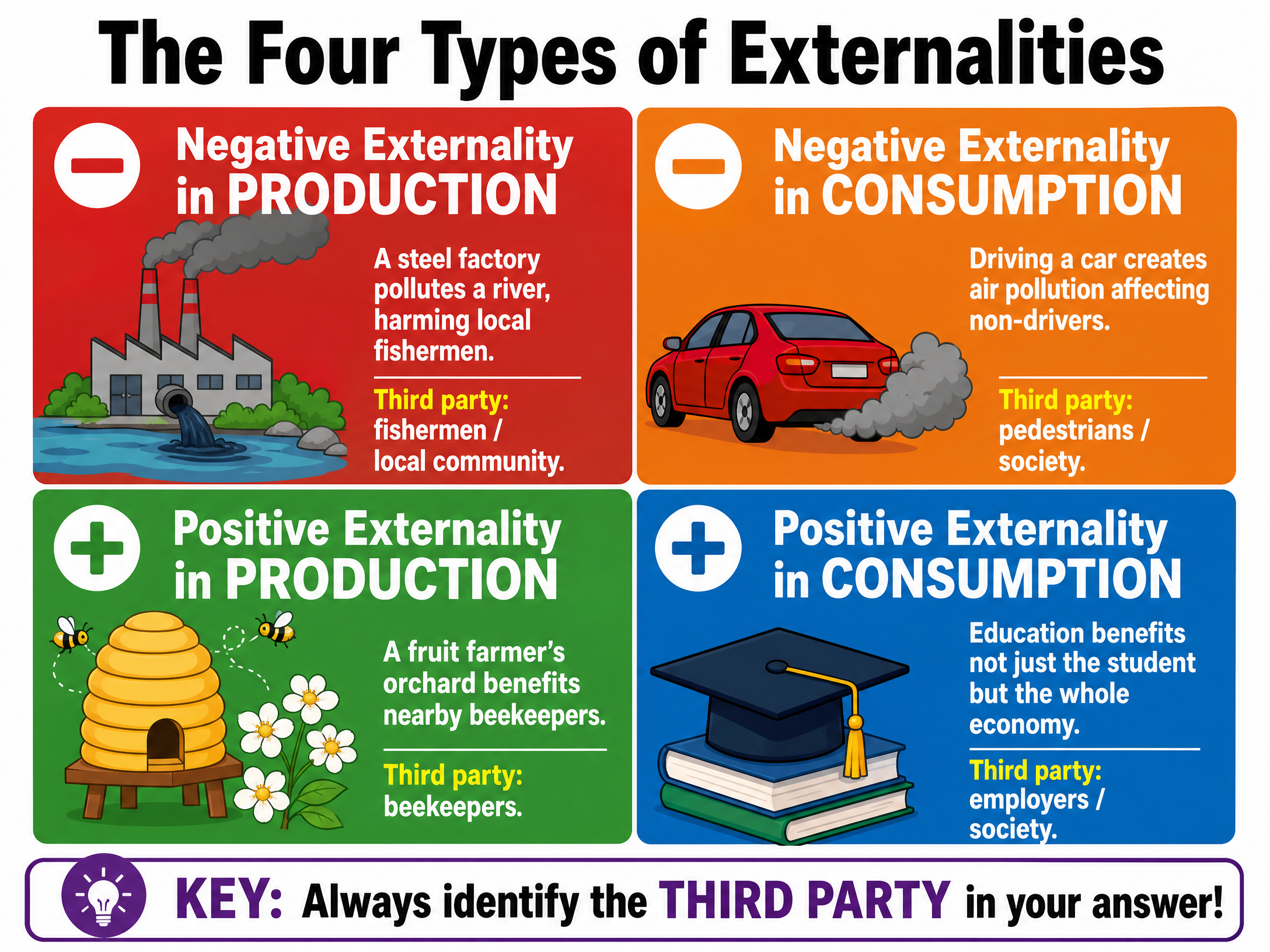 The Four Types of Externalities
