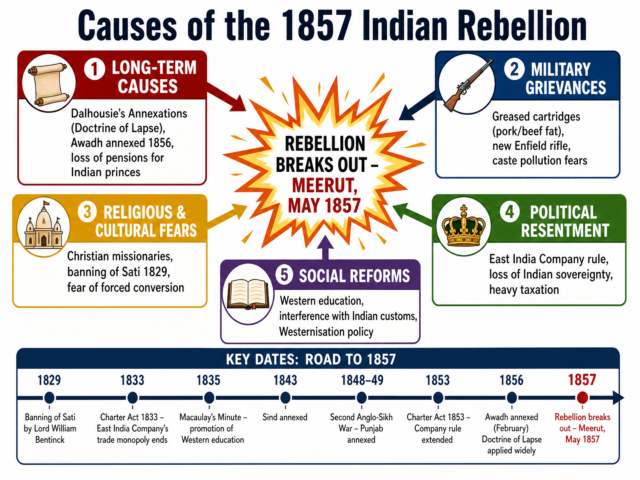 Causes of the 1857 Indian Rebellion