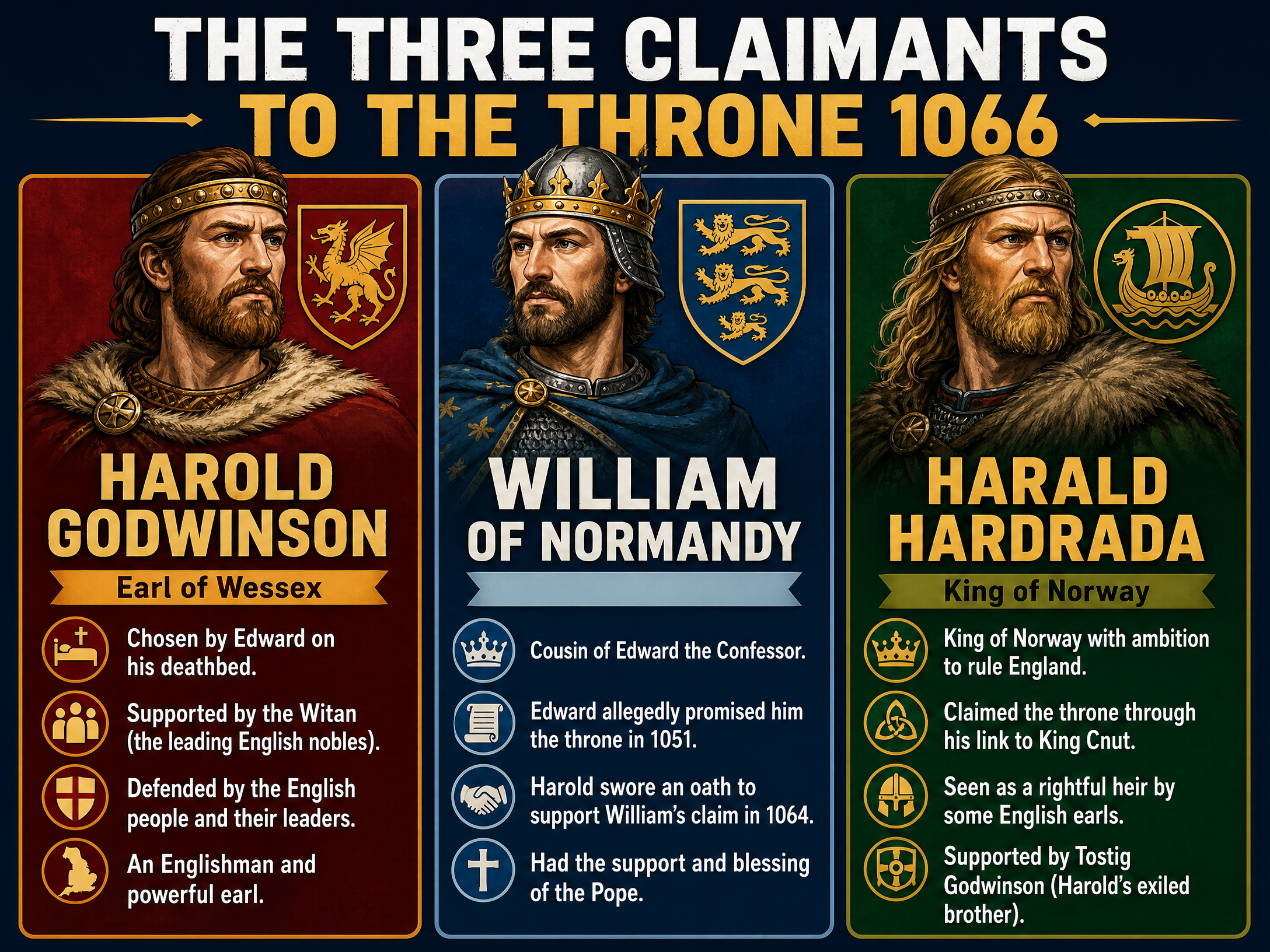 The Three Claimants to the Throne 1066