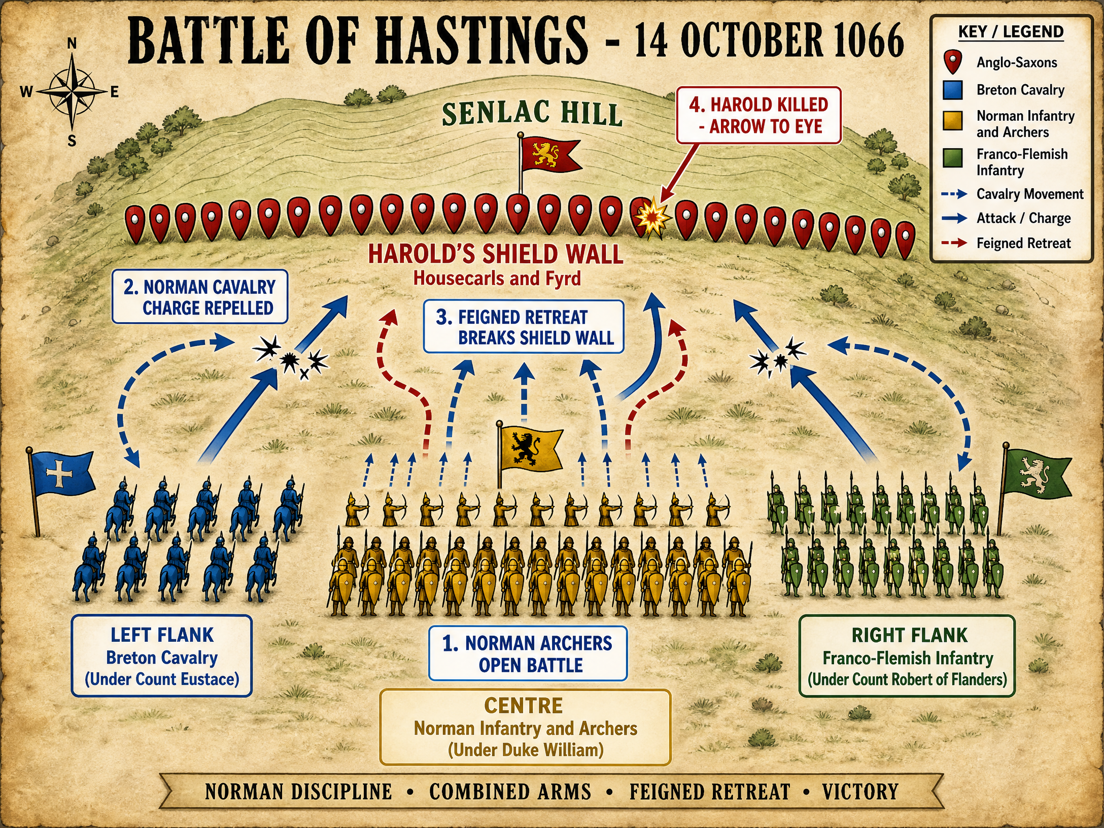 Tactics at the Battle of Hastings