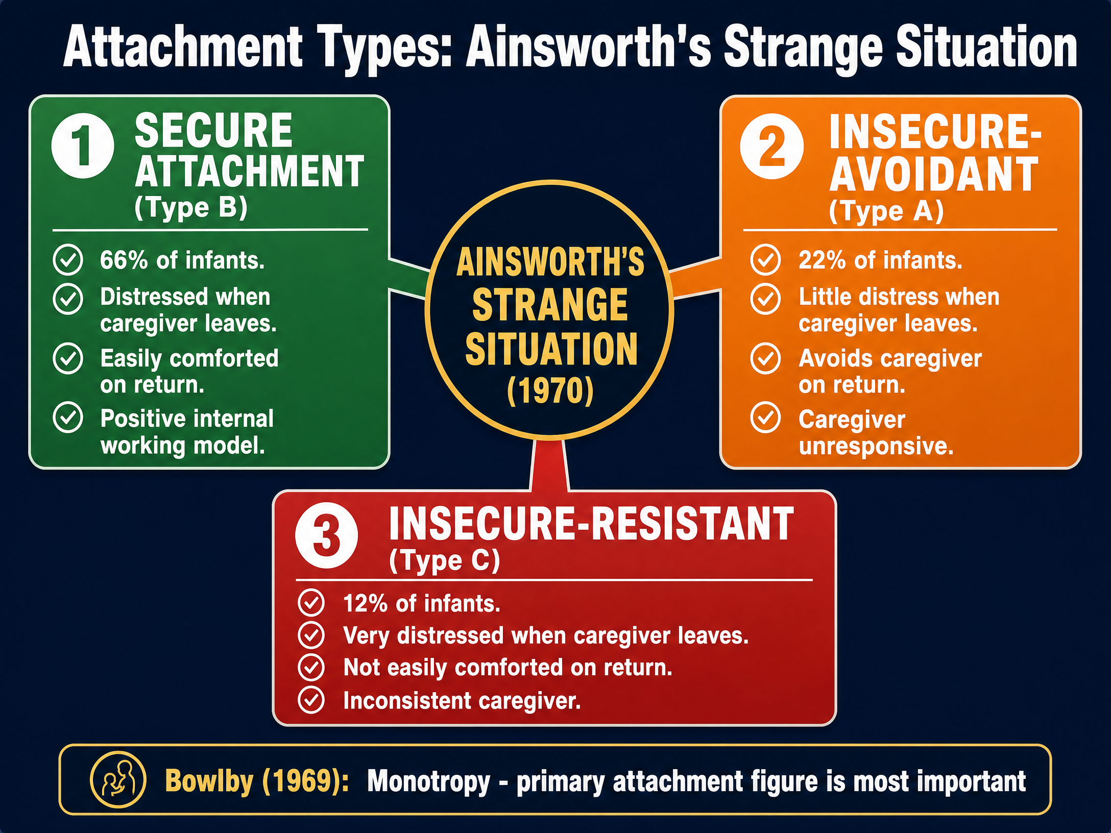 Ainsworth's Strange Situation Attachment Types