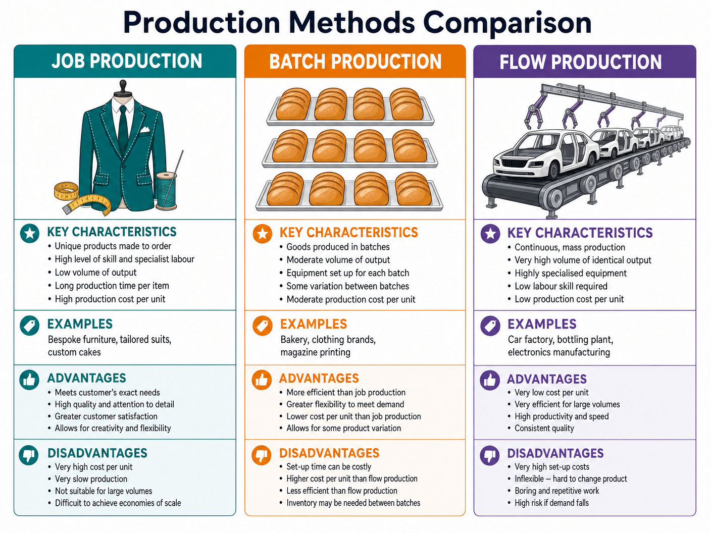 Production Methods Comparison