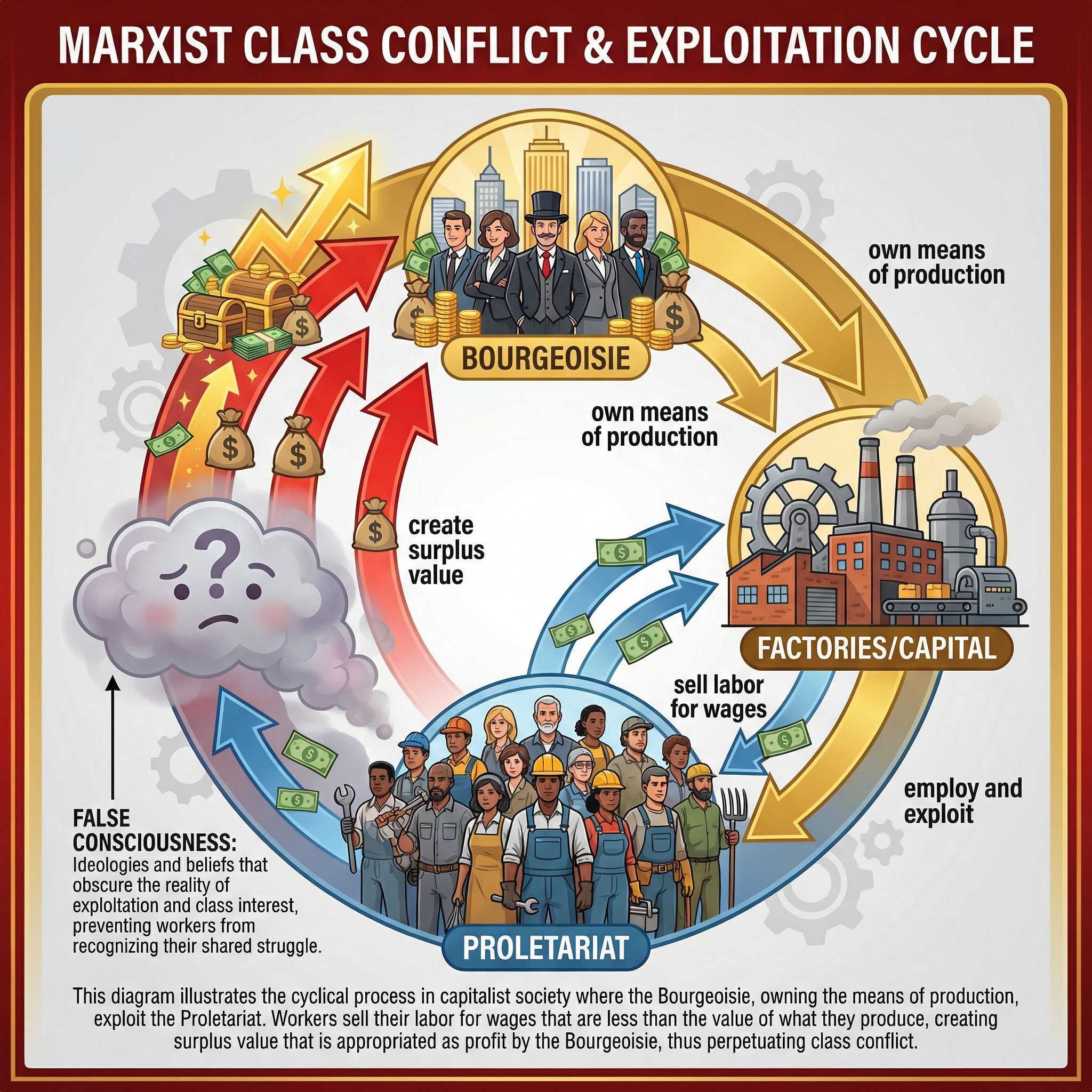 Marxist Class Conflict and Exploitation Cycle