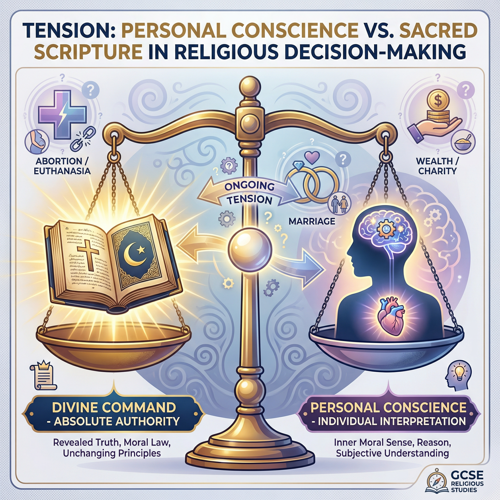 The balance and tension between Divine Command and Personal Conscience.