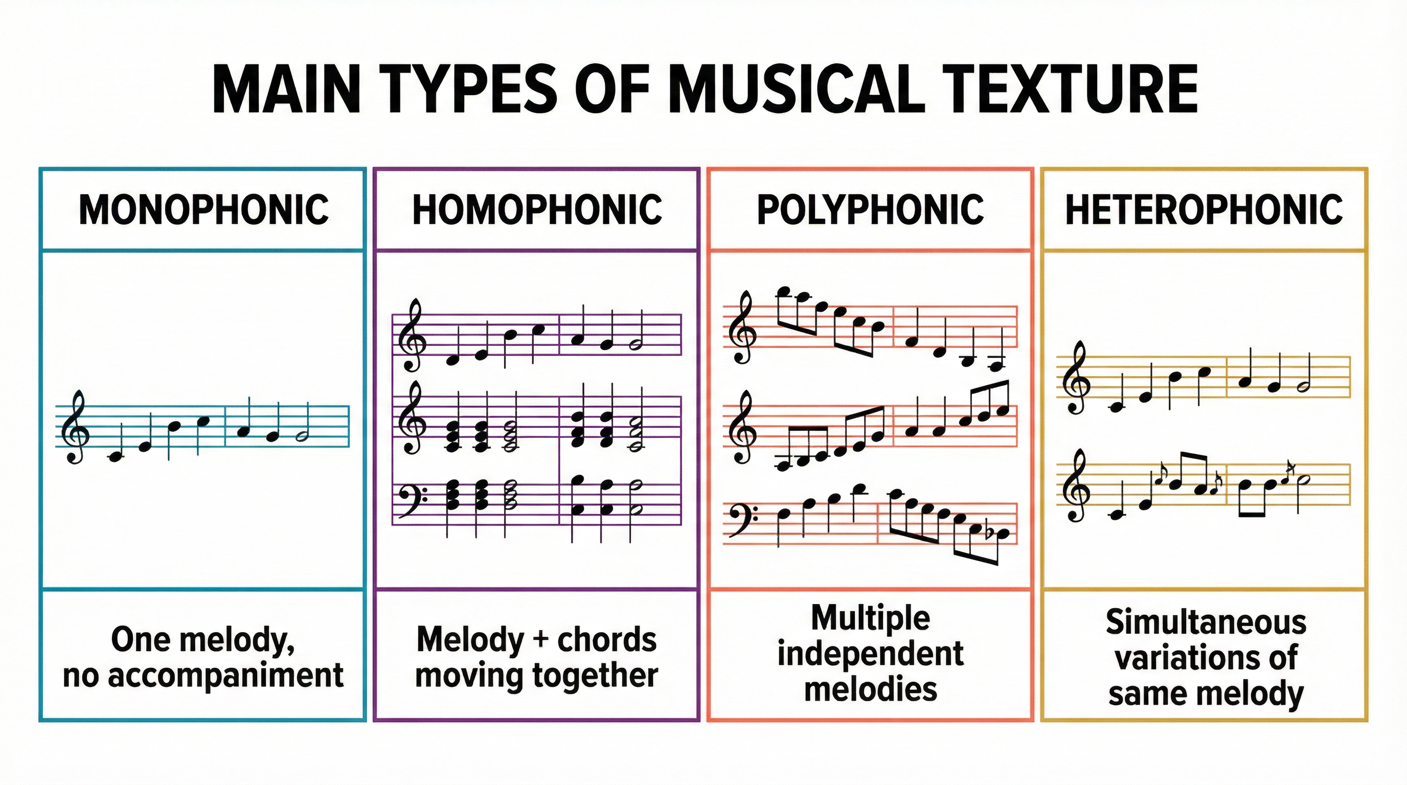 The Four Main Types of Musical Texture
